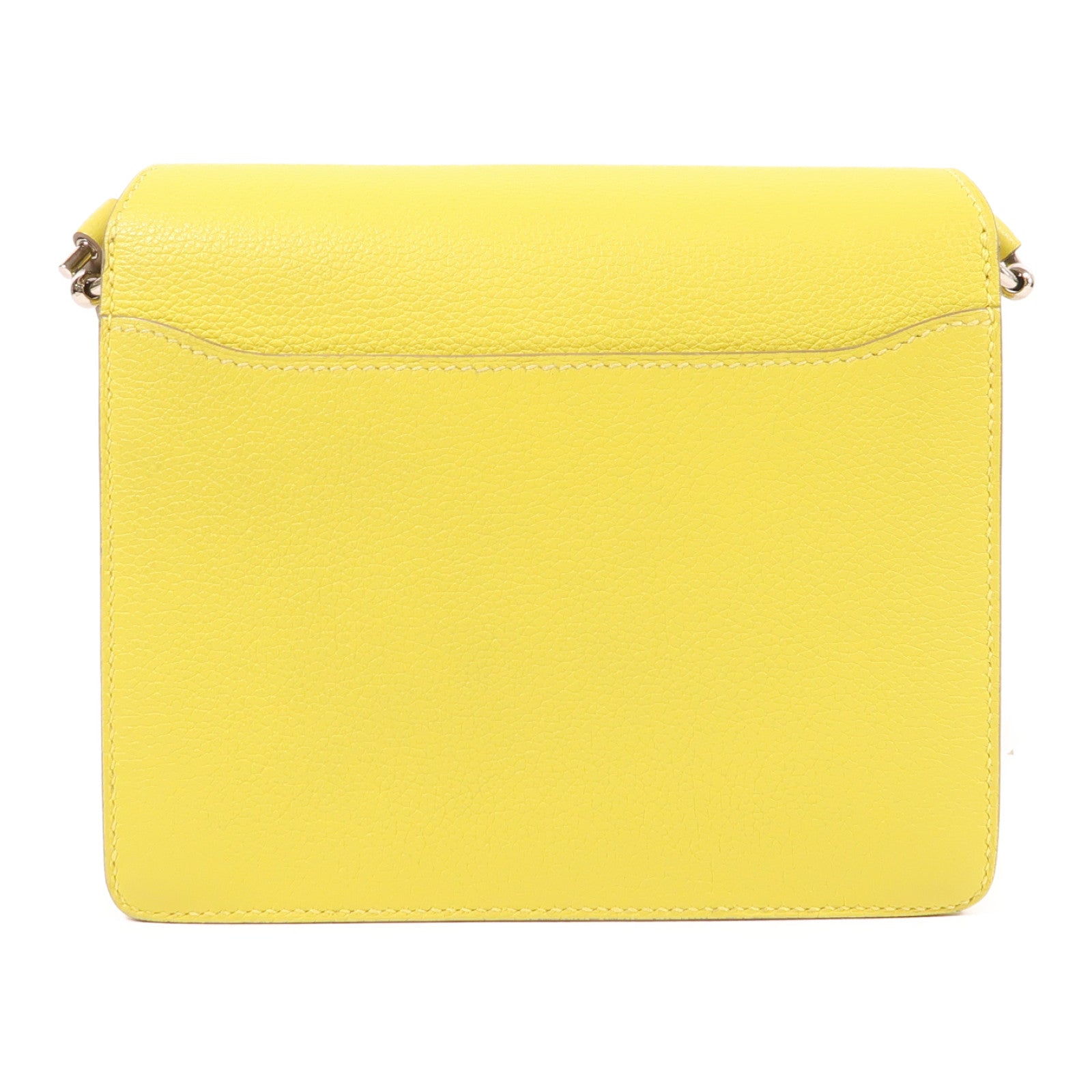 HERMES PHW Mini Roulis Shoulder Bag Evercolor Leather Lime