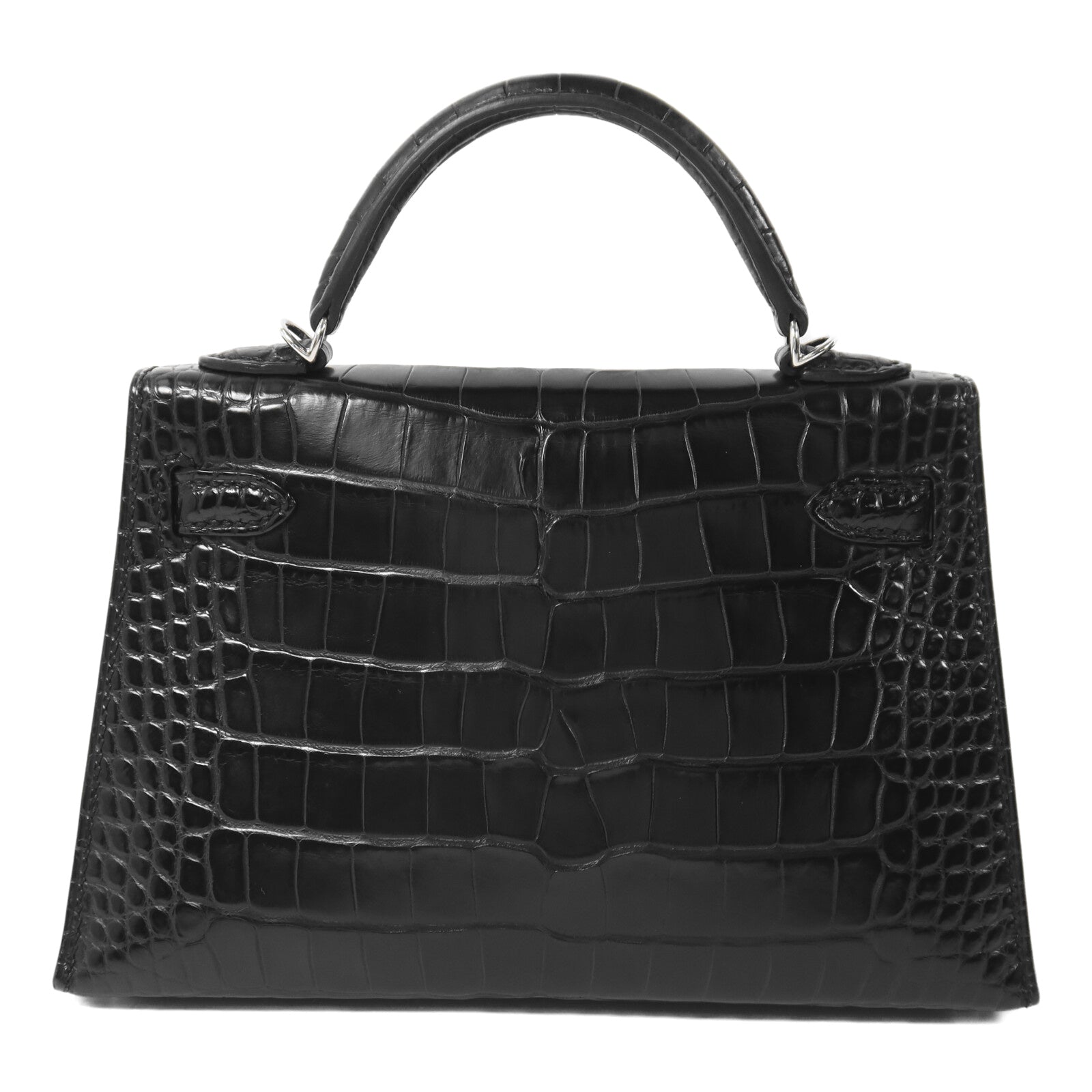 HERMES Alligator皮革Mini Kelly手挽肩背兩用袋Noir