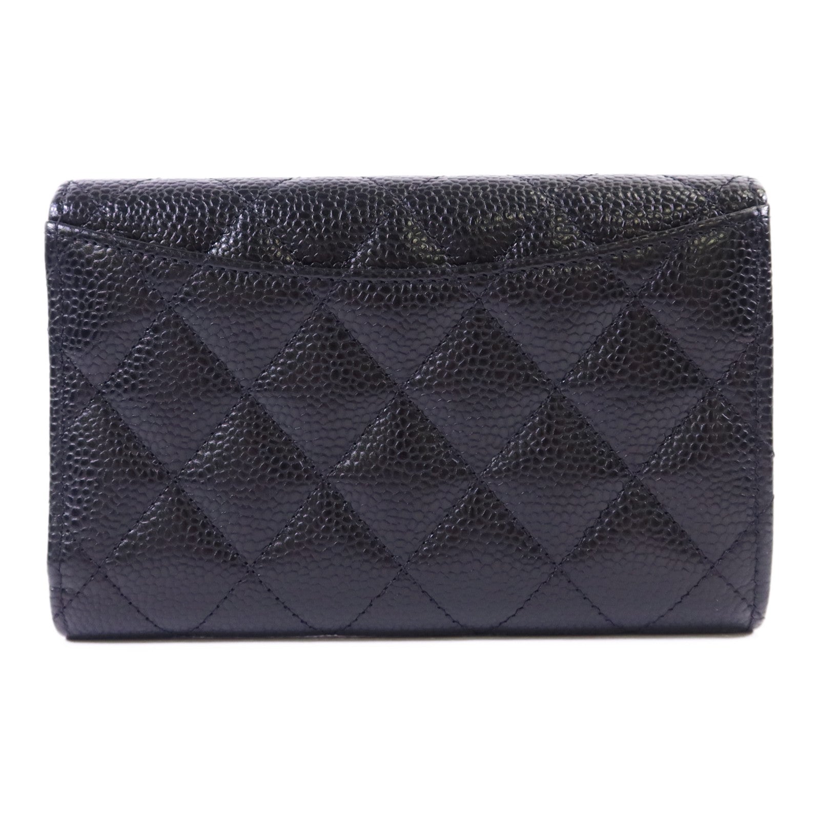 CHANEL 牛皮皮革Classic Medium Flap Wallet金扣錢包