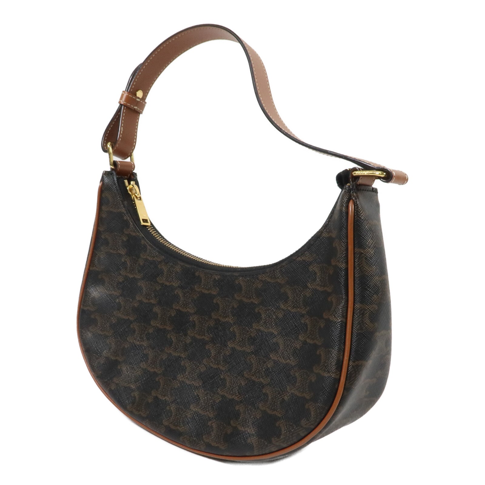 CELINE 塗層帆布Ava Medium Triomphe肩背袋