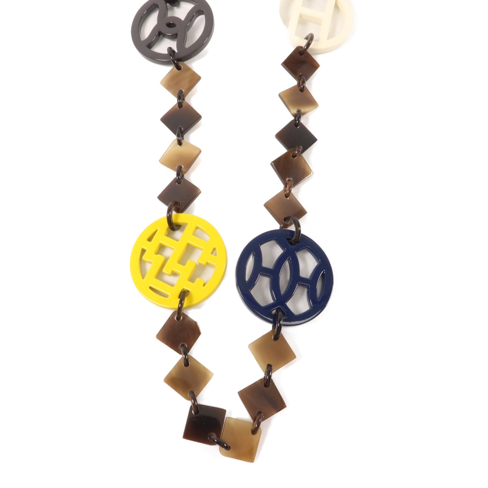 HERMES 水牛角/漆木Lena Necklace項鍊