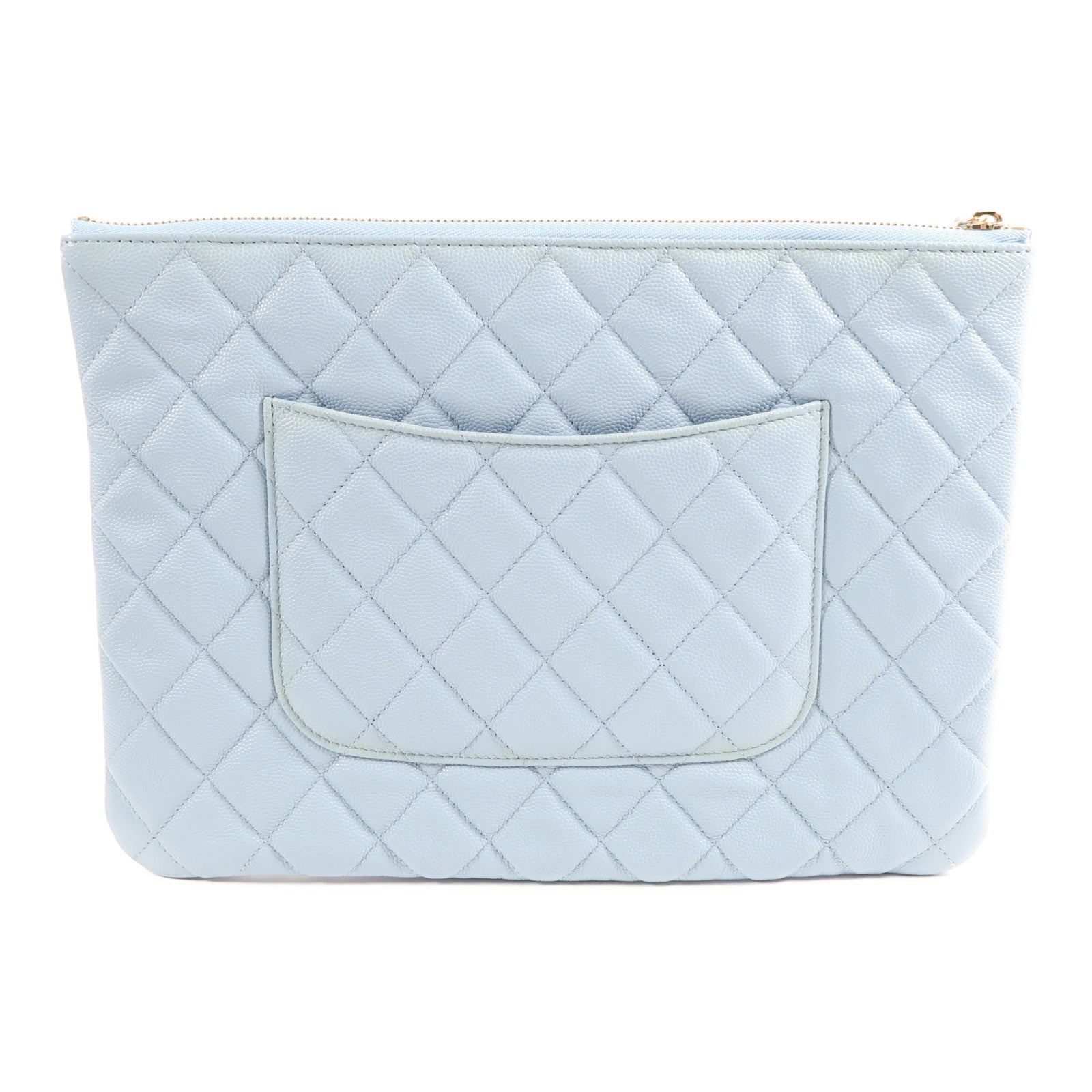 CHANEL 【激減優惠】牛皮皮革Pouch金扣手拿包