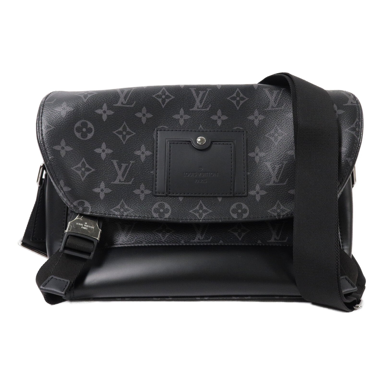 LOUIS VUITTON Monogram Eclipse Messenger PM Voyager肩背袋