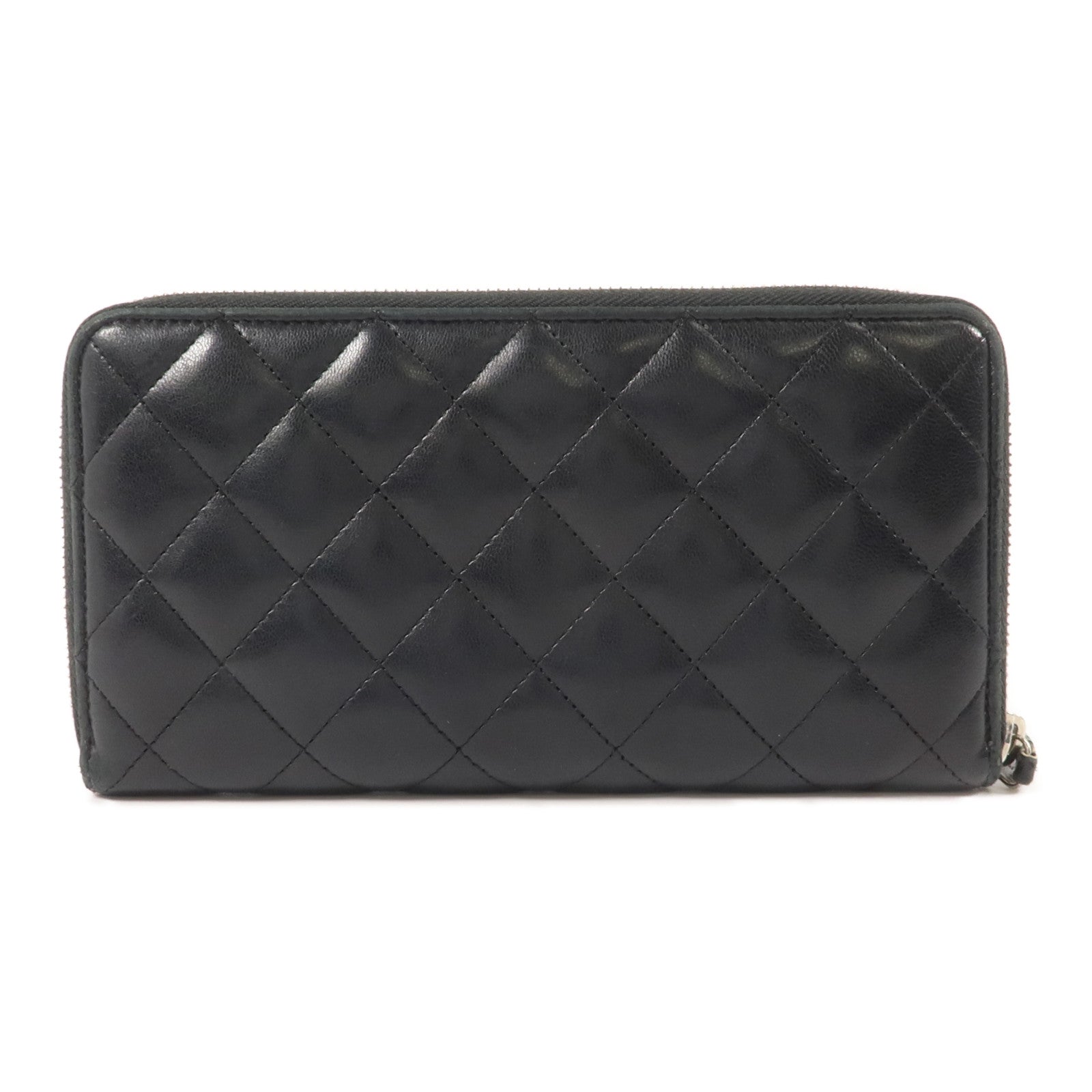 CHANEL 羊皮皮革Long Round Wallet長錢包