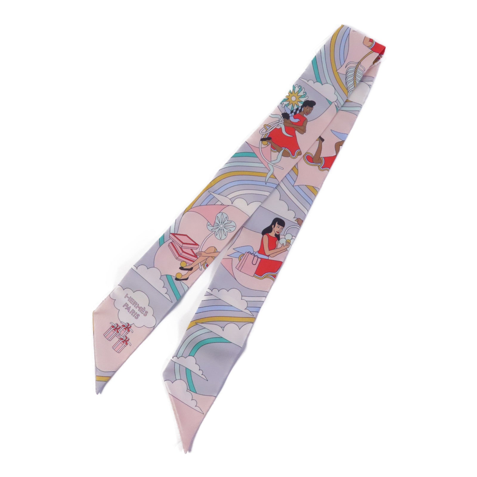 HERMES 絲質Twilly絲巾