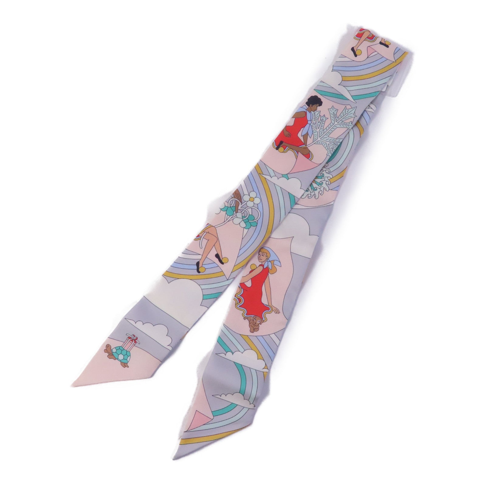 HERMES 絲質Twilly絲巾