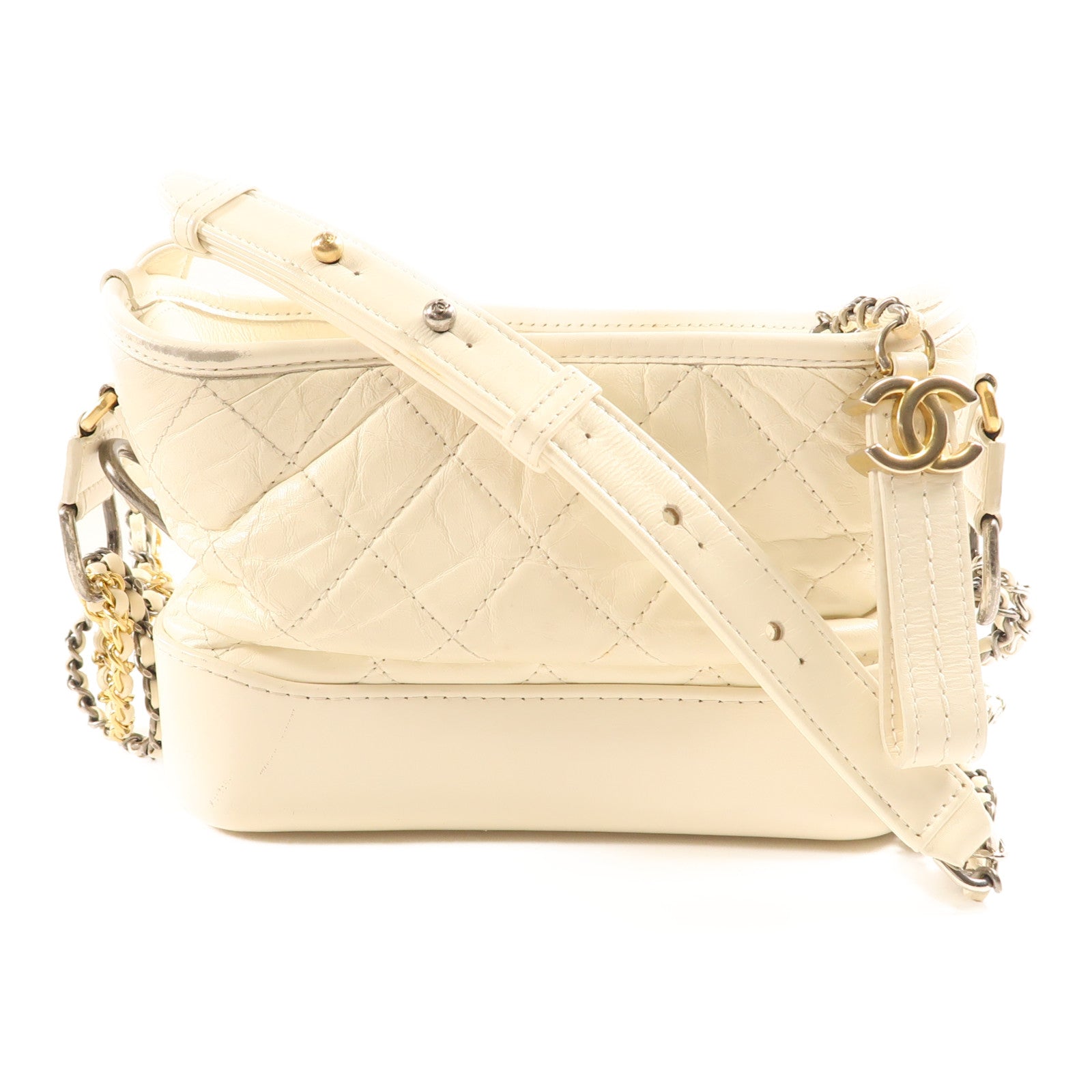 CHANEL 牛皮皮革Gabrielle Small鏈帶肩背袋