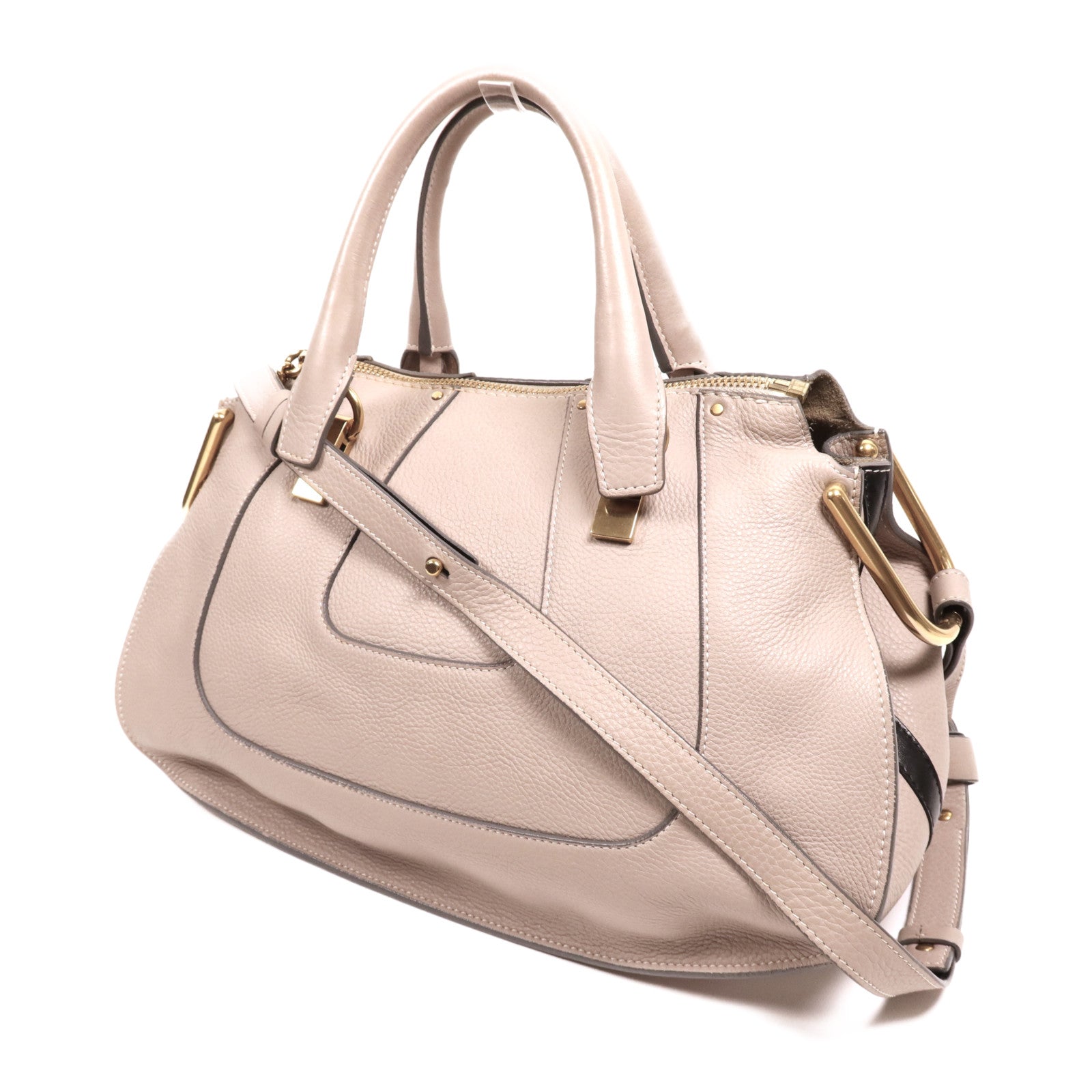 Chloe 牛皮皮革2 way Shoulder Bag金扣肩背袋
