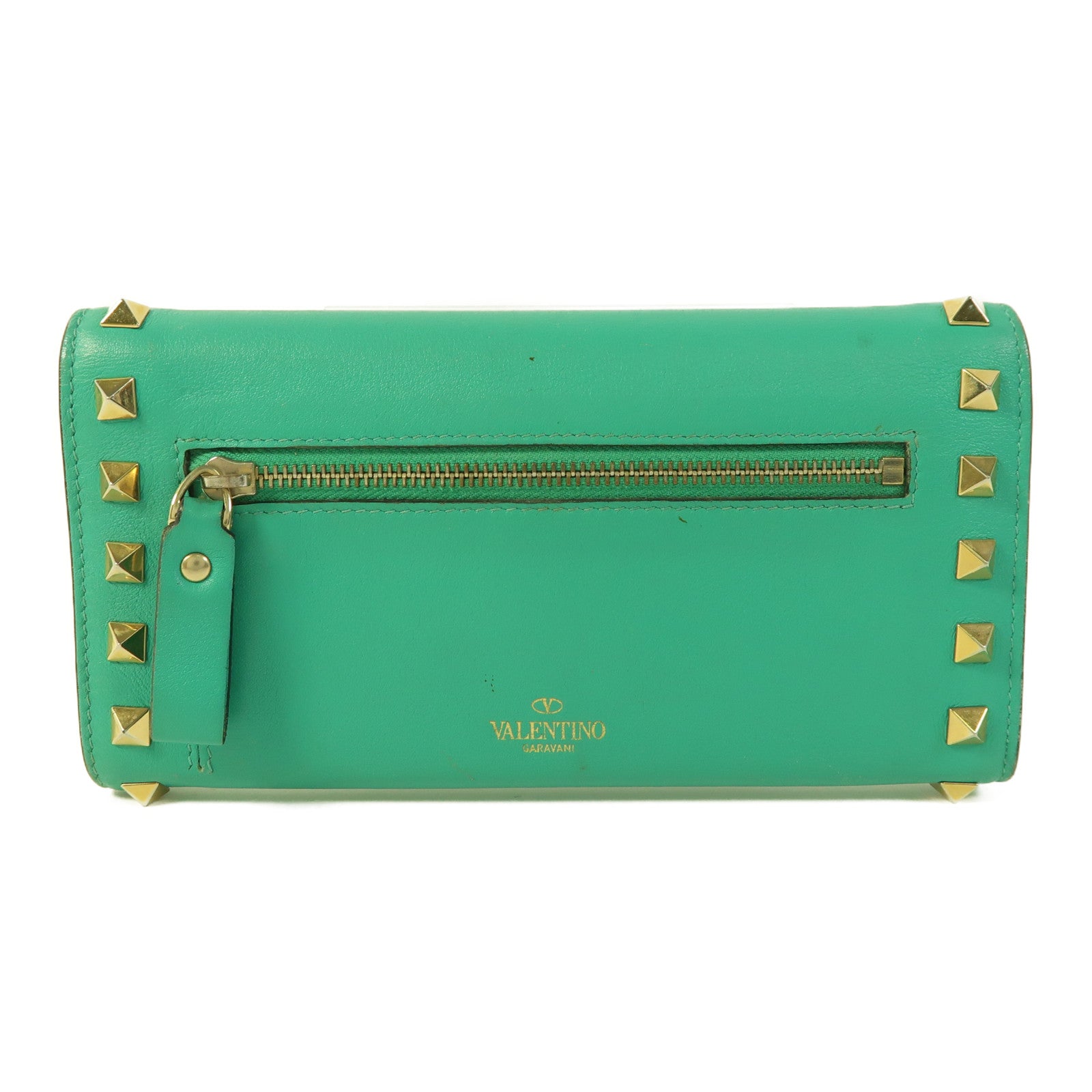 Valentino 牛皮皮革Long Wallet金扣長錢包