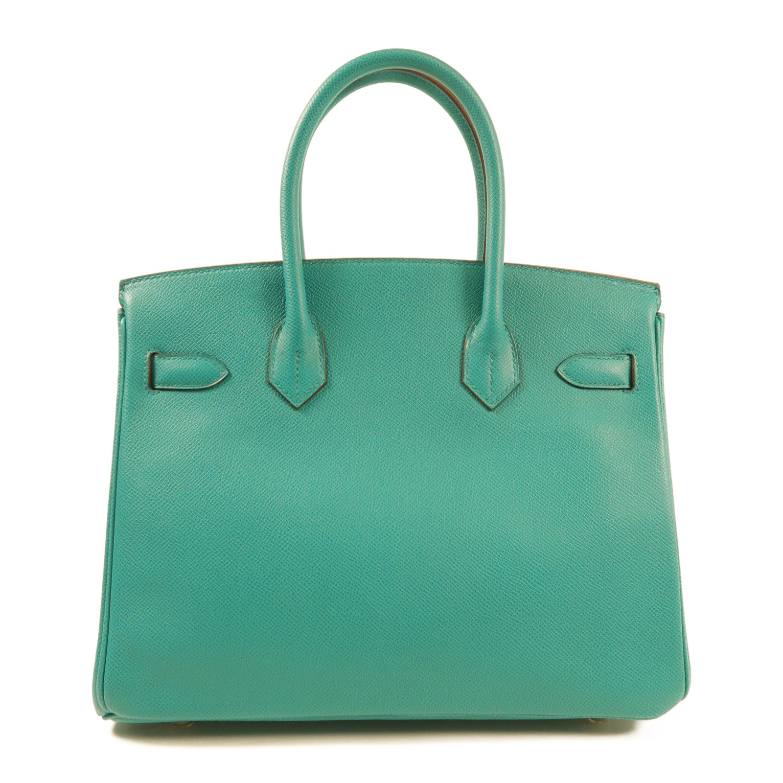HERMES 【激減優惠】Epsom皮革Birkin 30銀扣手挽袋7F Bleu Paon