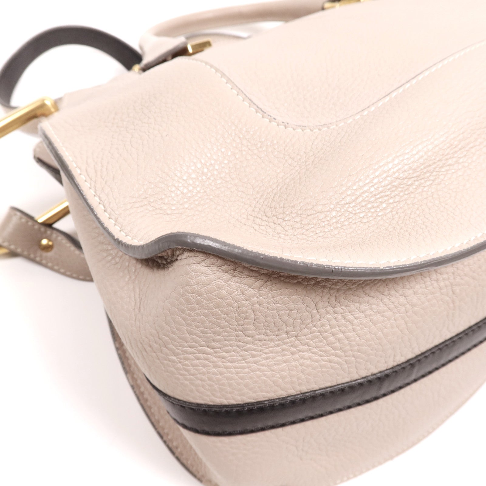 Chloe 牛皮皮革2 way Shoulder Bag金扣肩背袋