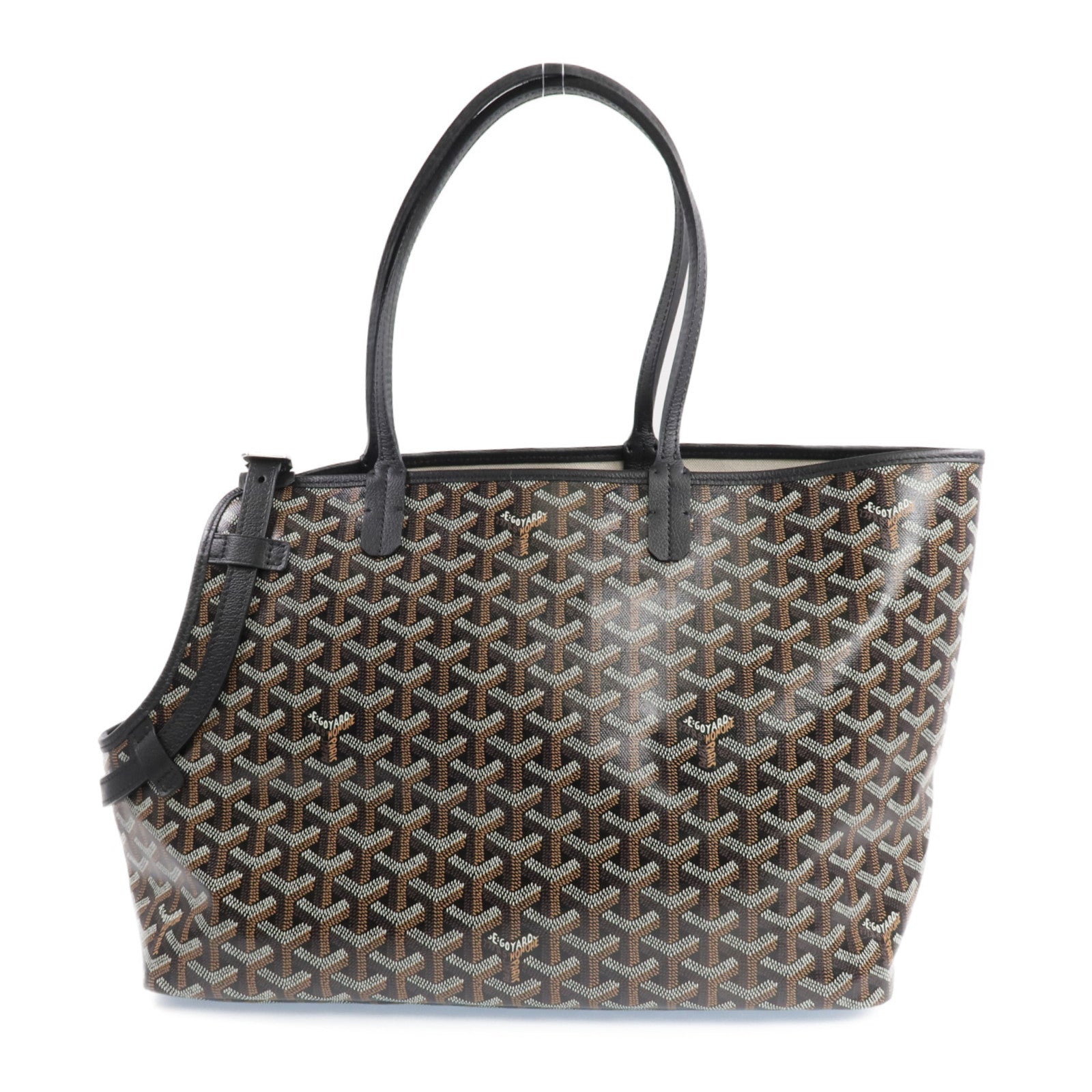 GOYARD 塗層帆布Chien Gris Bag銀扣肩背袋/手挽袋