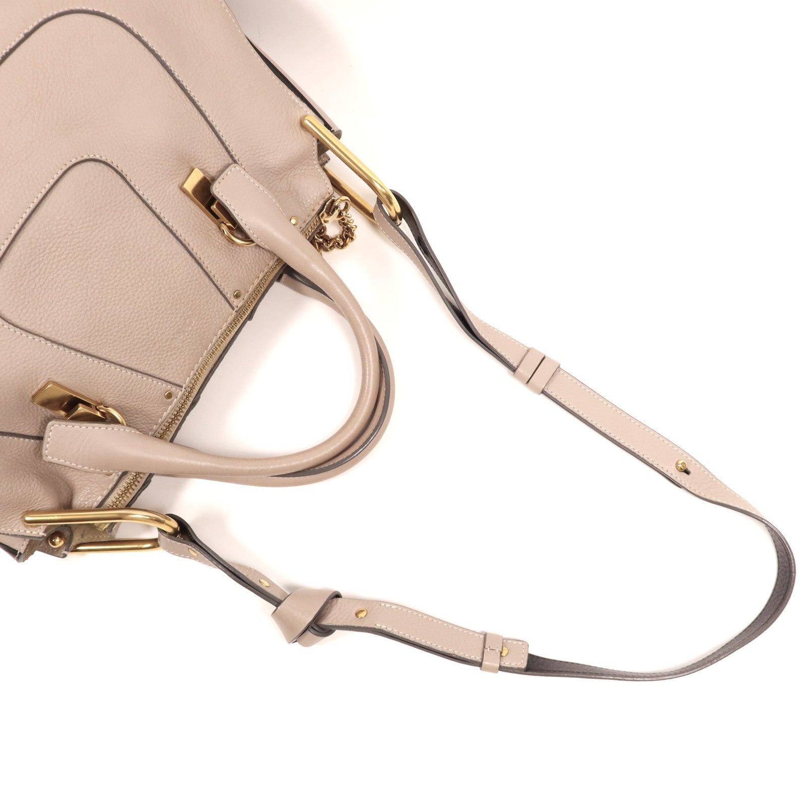 Chloe 牛皮皮革2 way Shoulder Bag金扣肩背袋