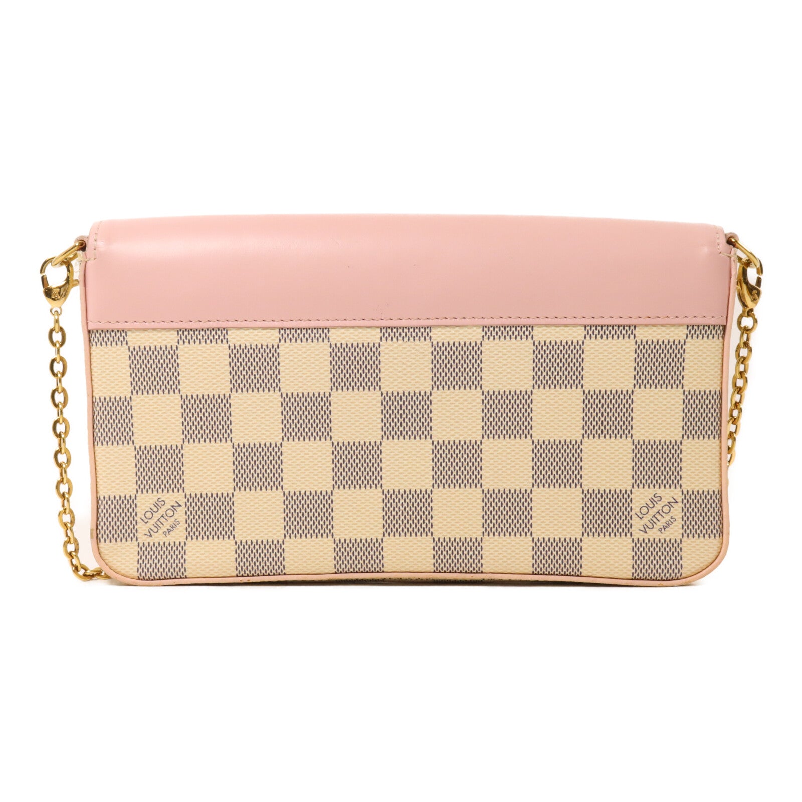 LOUIS VUITTON Damier Azur Felicie Pochette鏈帶肩背袋