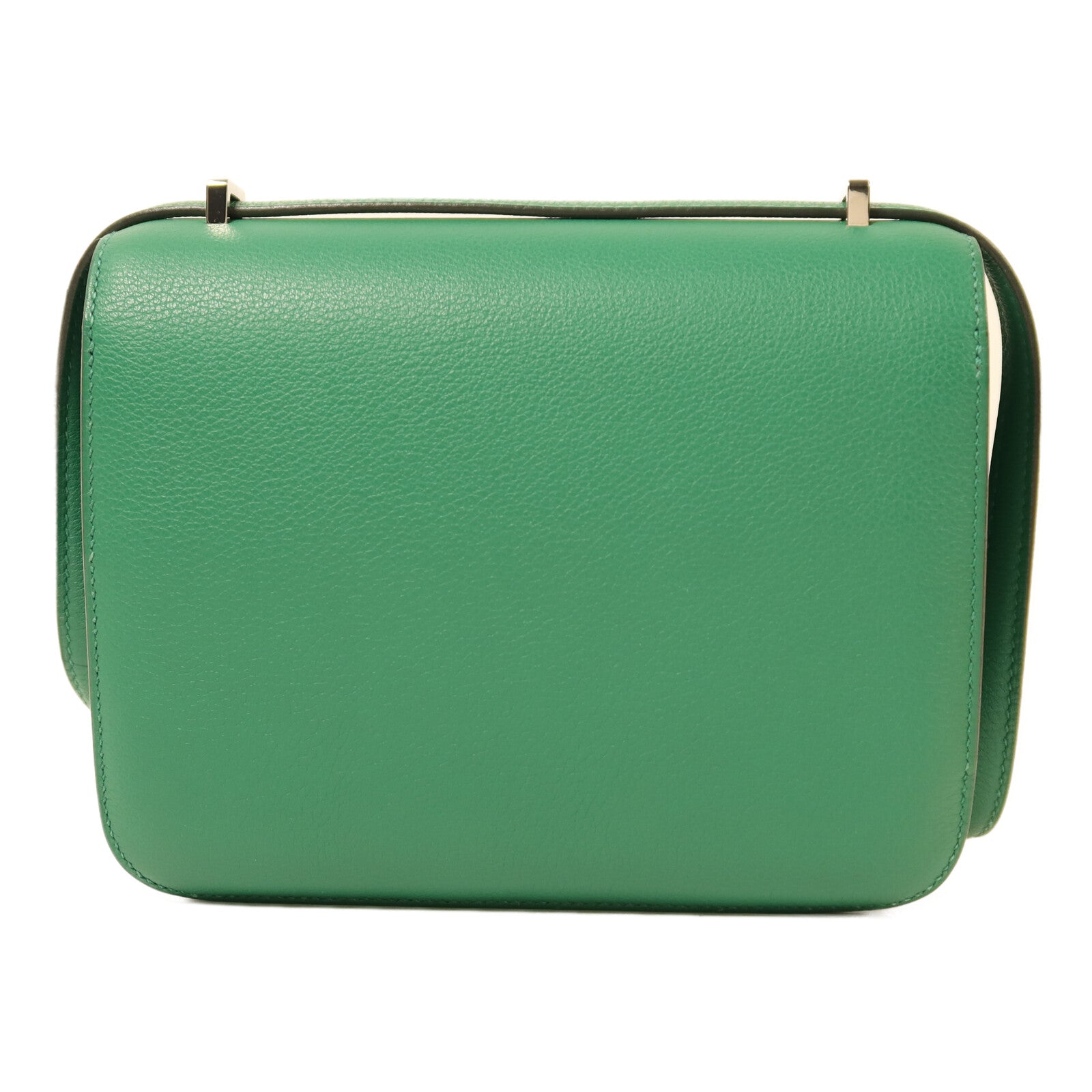HERMES Evercolor皮革Constance Mini銀扣肩背袋Vert Vertigo