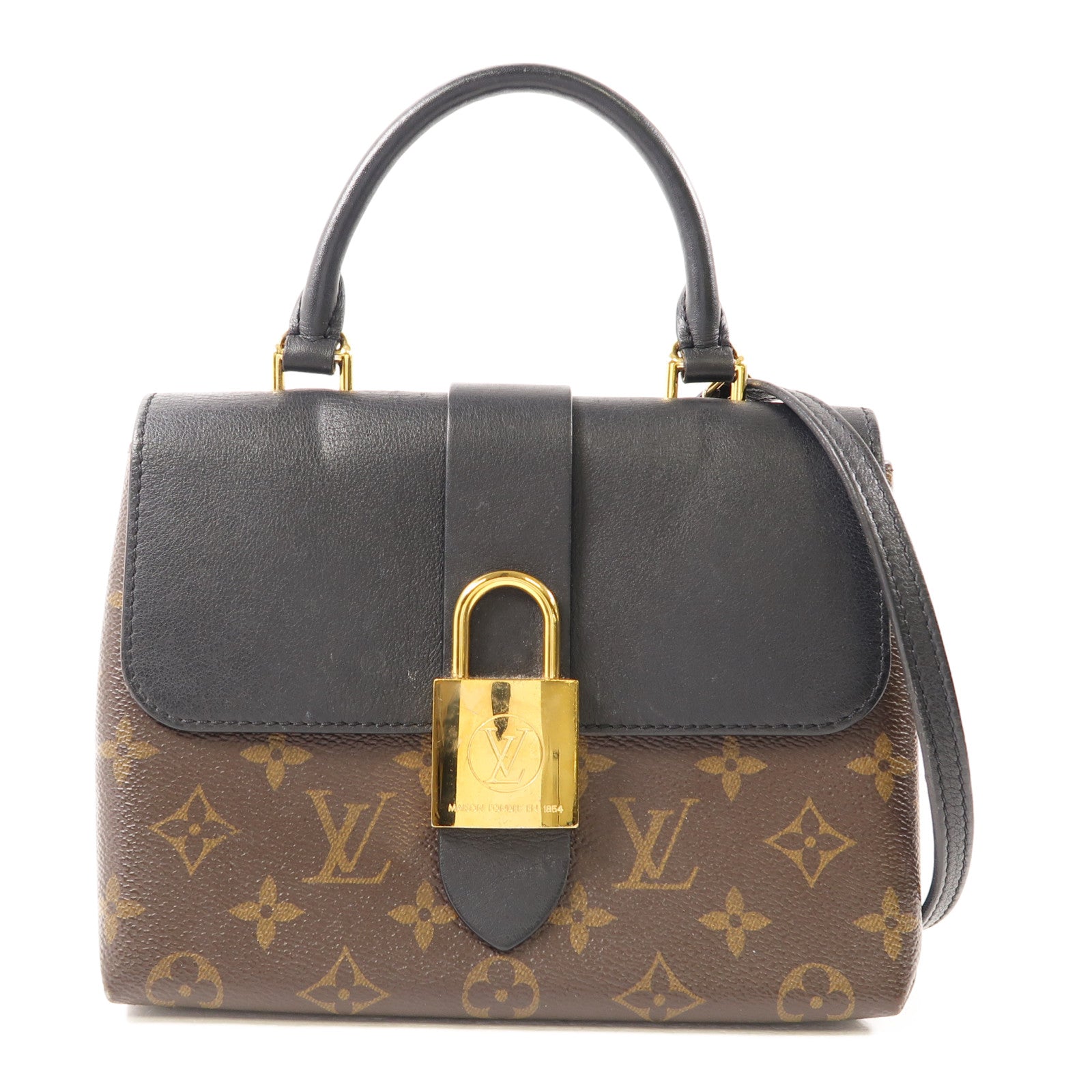 LOUIS VUITTON 【激減優惠】Monogram Locky BB金扣手挽肩背兩用袋啡色/黑色