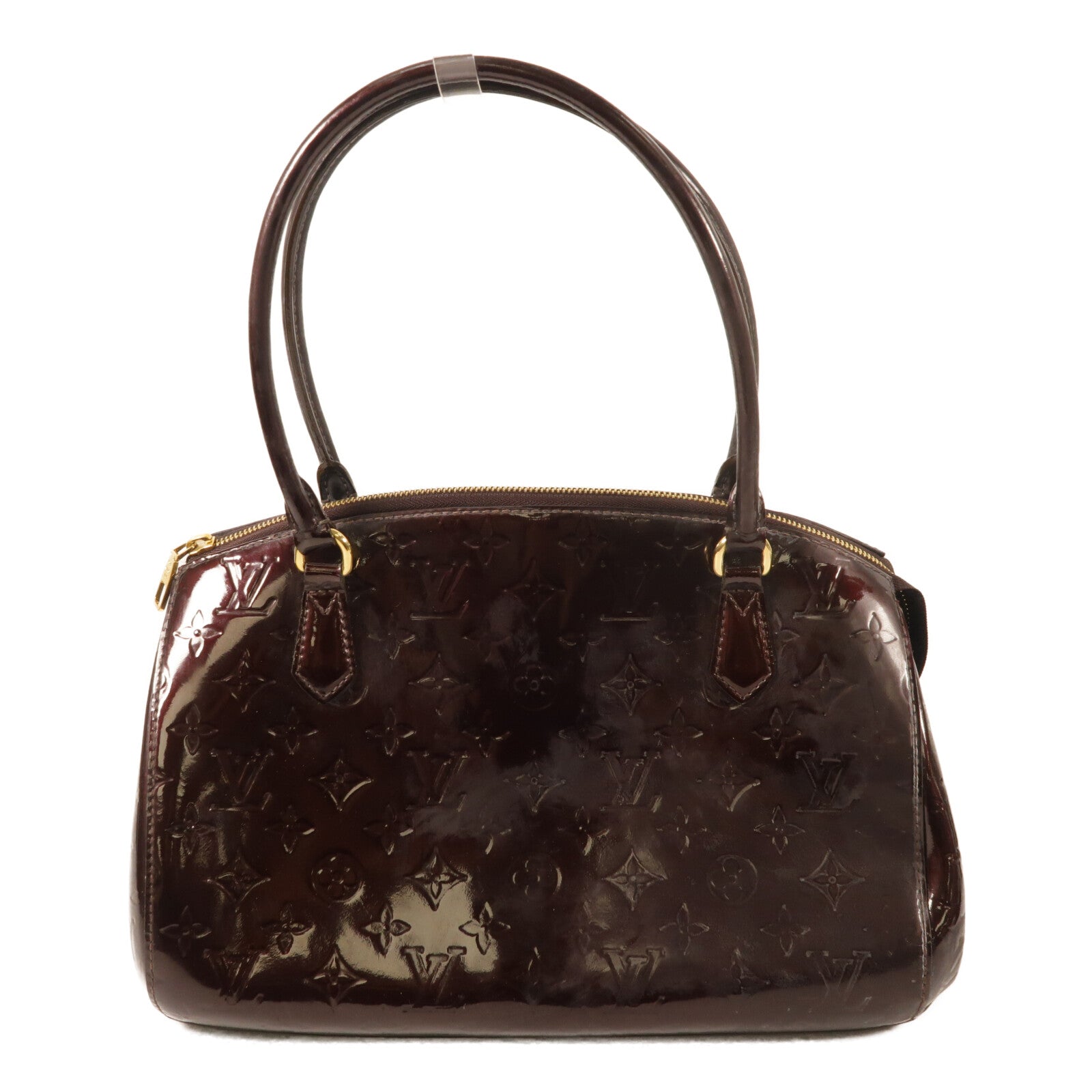 LOUIS VUITTON 【激減優惠】Vernis漆皮皮革Sherwood GM金扣肩背袋