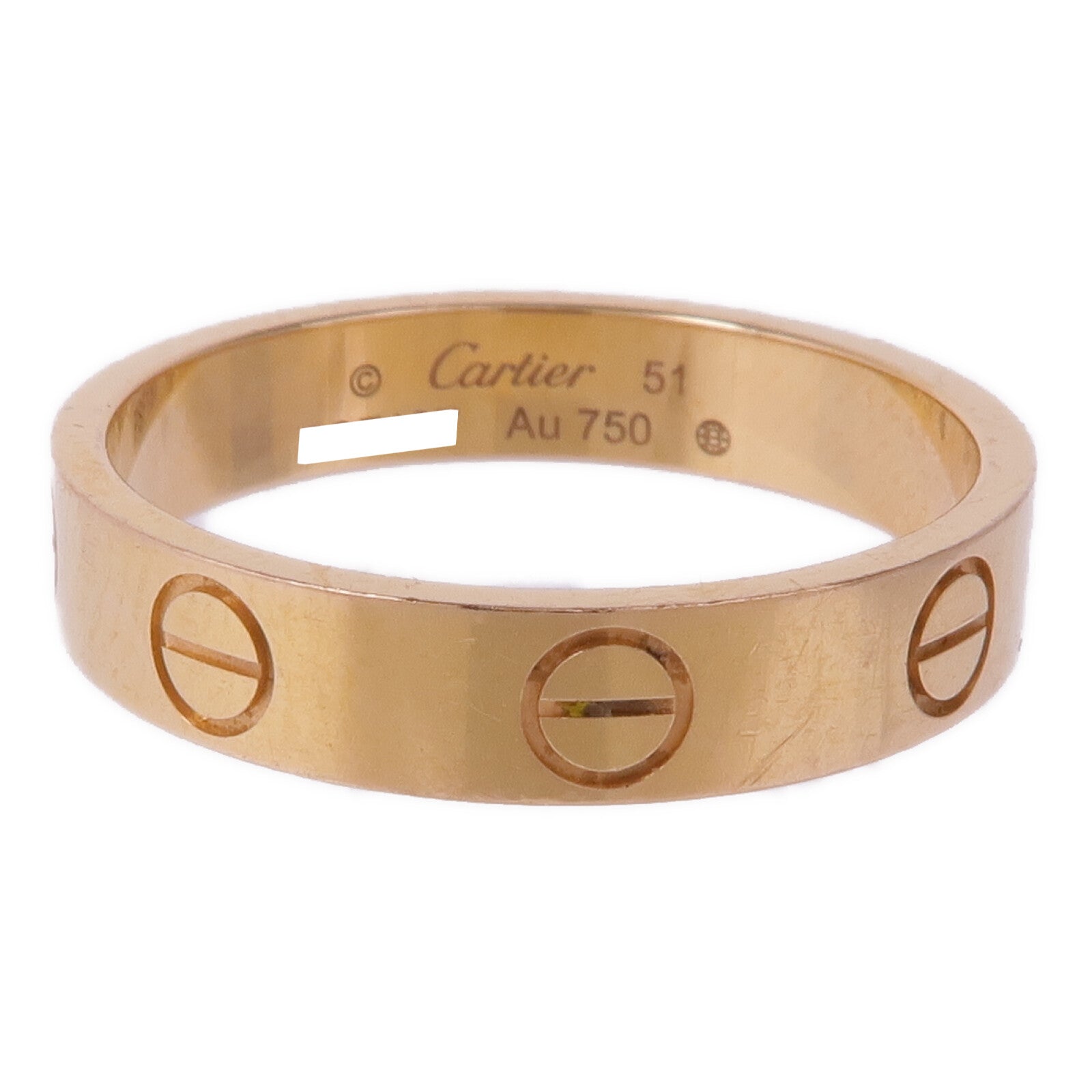 CARTIER 18K玫瑰金Love Ring戒指CARTIER#51/US#5.5