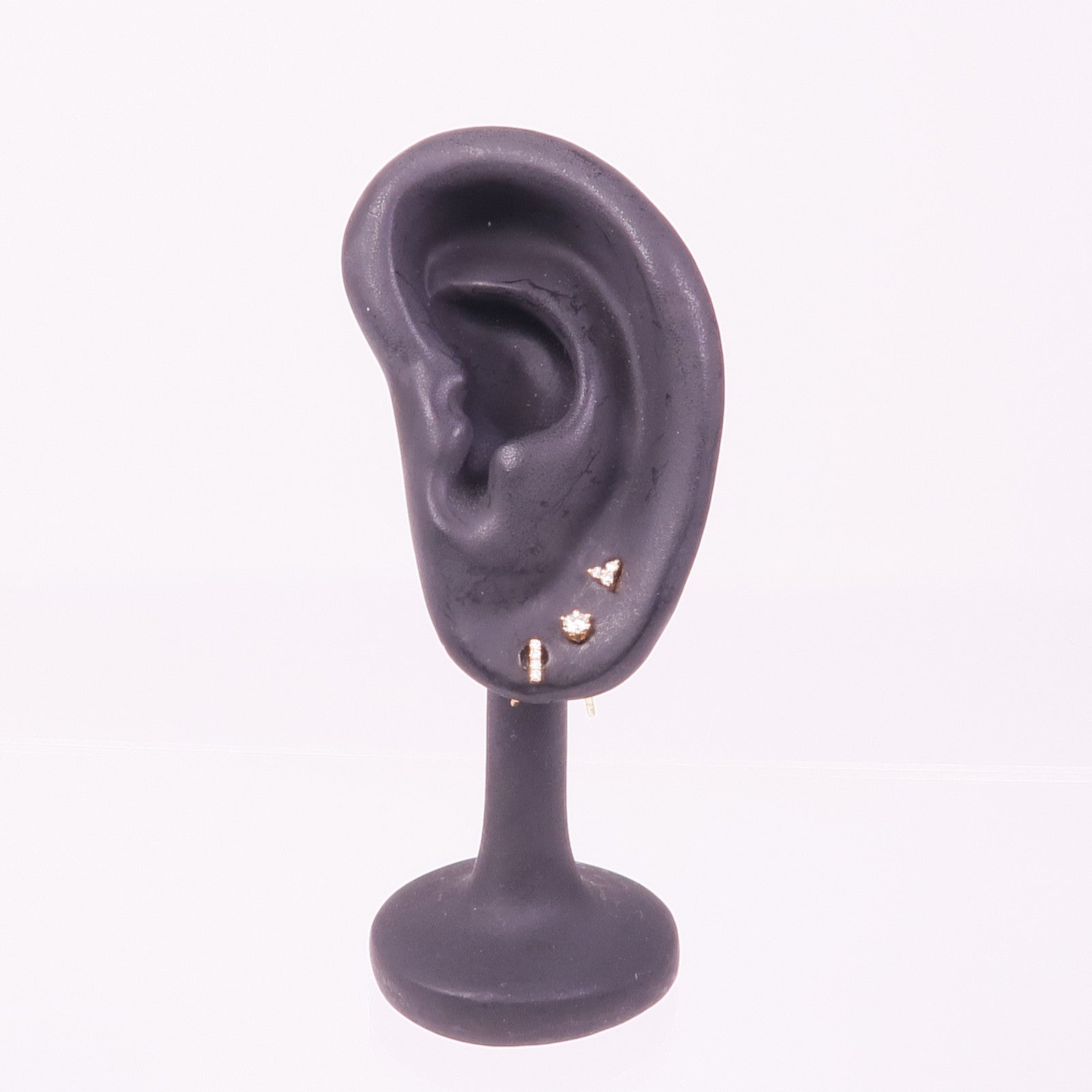 JEWELRY 18K玫瑰金Diamond Earrings Set of 3鑽石耳環