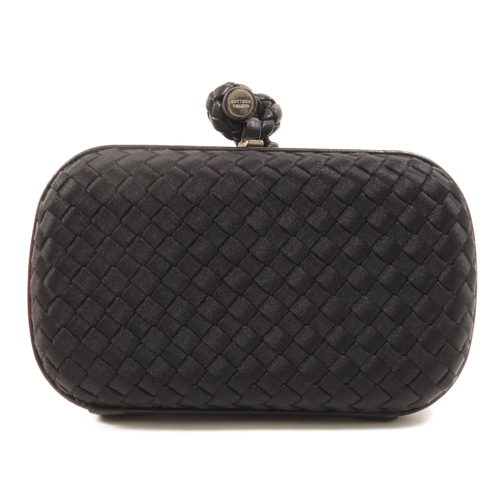 BOTTEGA VENETA 緞面/羊皮皮革Knot Clutch手拿包