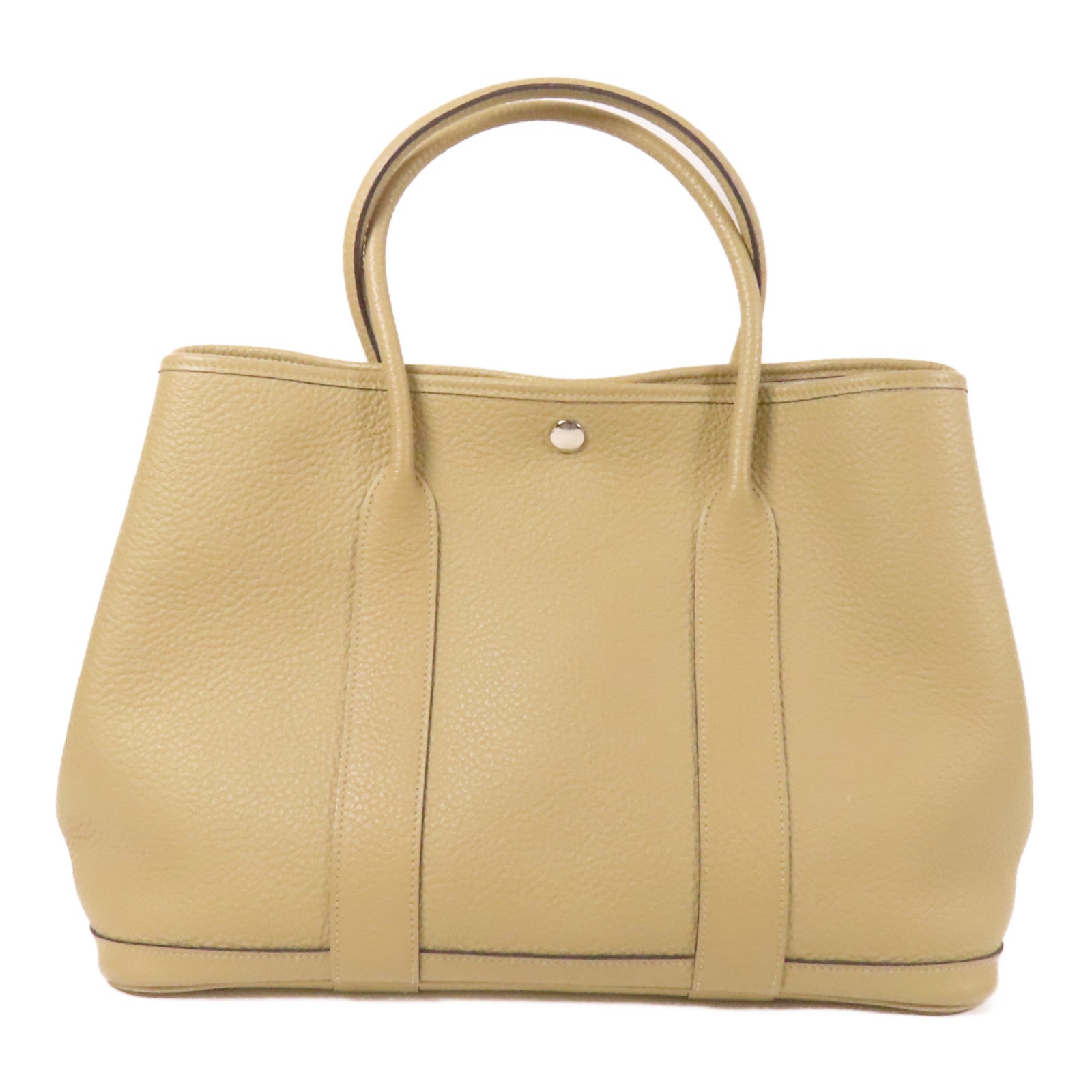 HERMES Negonda皮革Garden Party PM銀扣手挽袋Trench