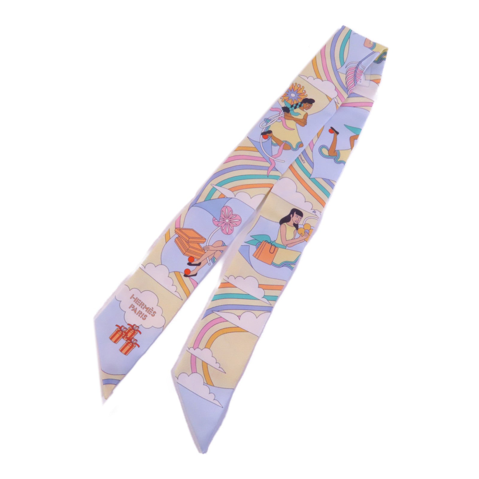 HERMES 絲質Twilly絲巾