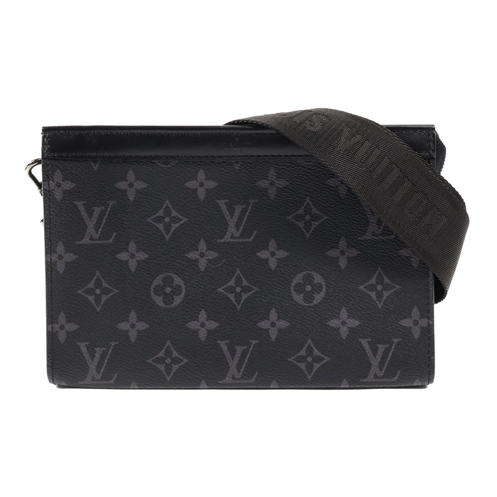 LOUIS VUITTON Monogram Eclipse Gaston銀扣肩背袋