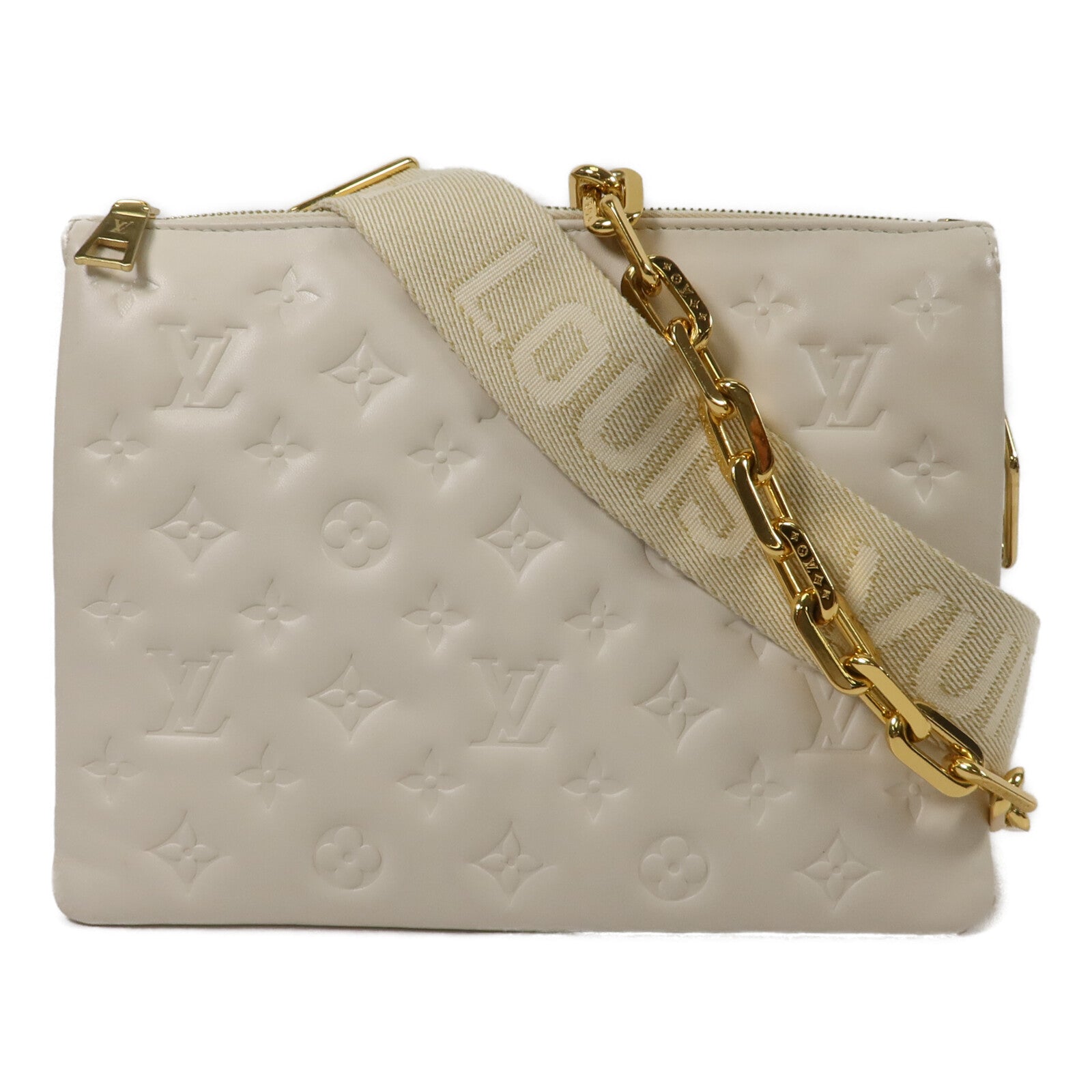 LOUIS VUITTON Monogram Embossed Coussin PM鏈帶肩背袋