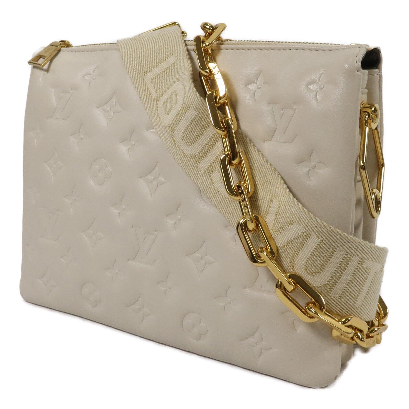LOUIS VUITTON Monogram Embossed Coussin PM鏈帶肩背袋