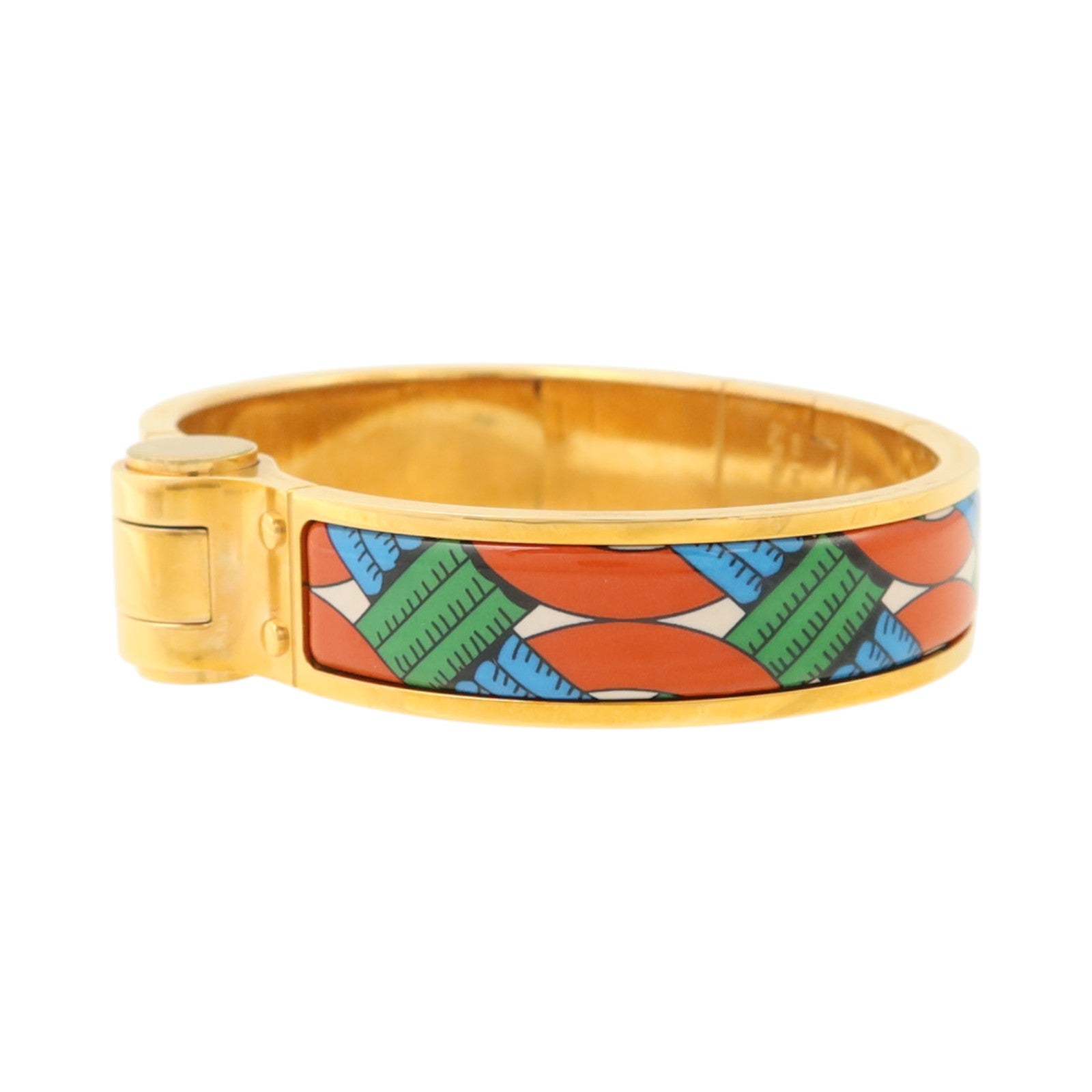 HERMES 金屬/琺瑯Charniere Narrow Bangle手鐲