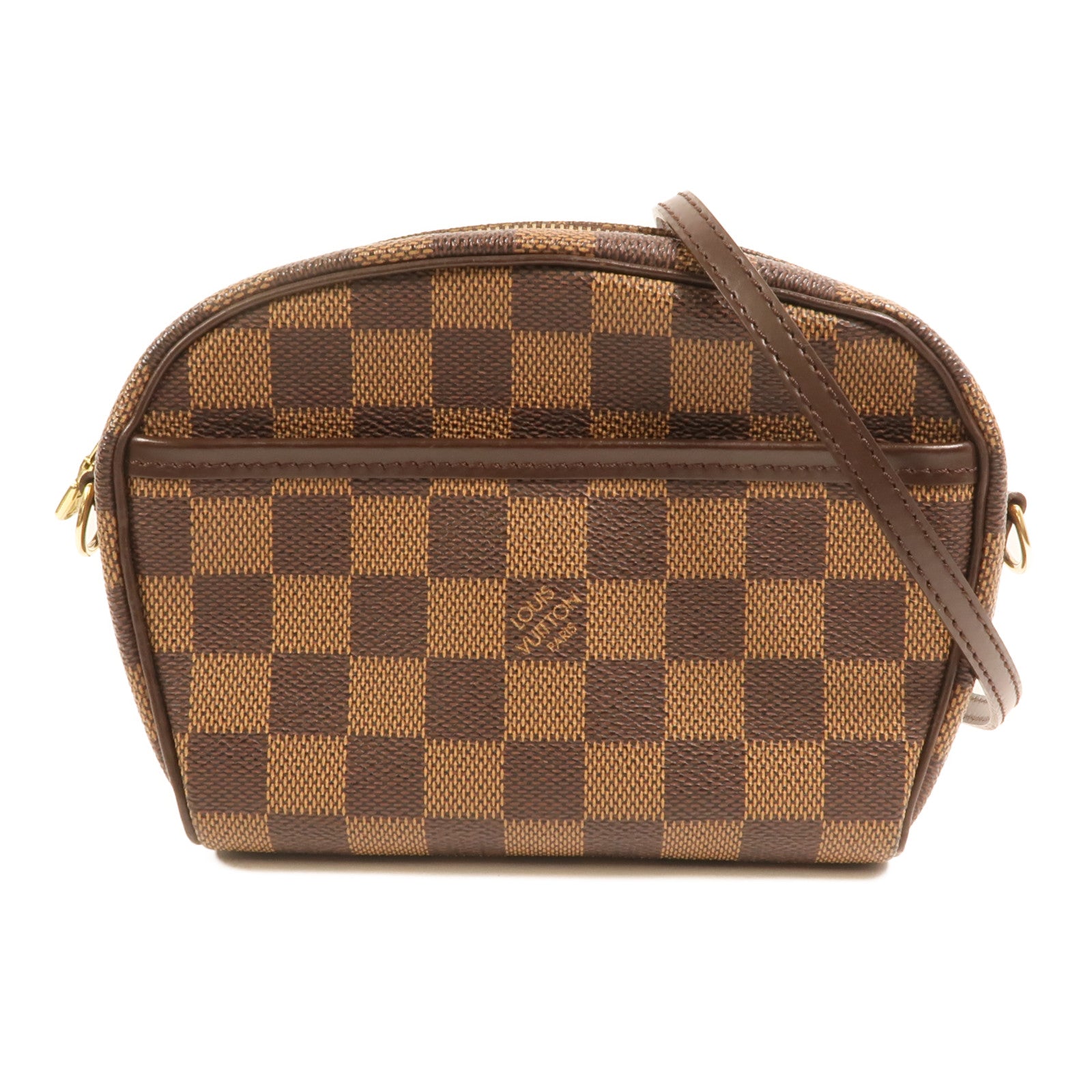 LOUIS VUITTON Damier Pochette Ipanema金扣肩背袋