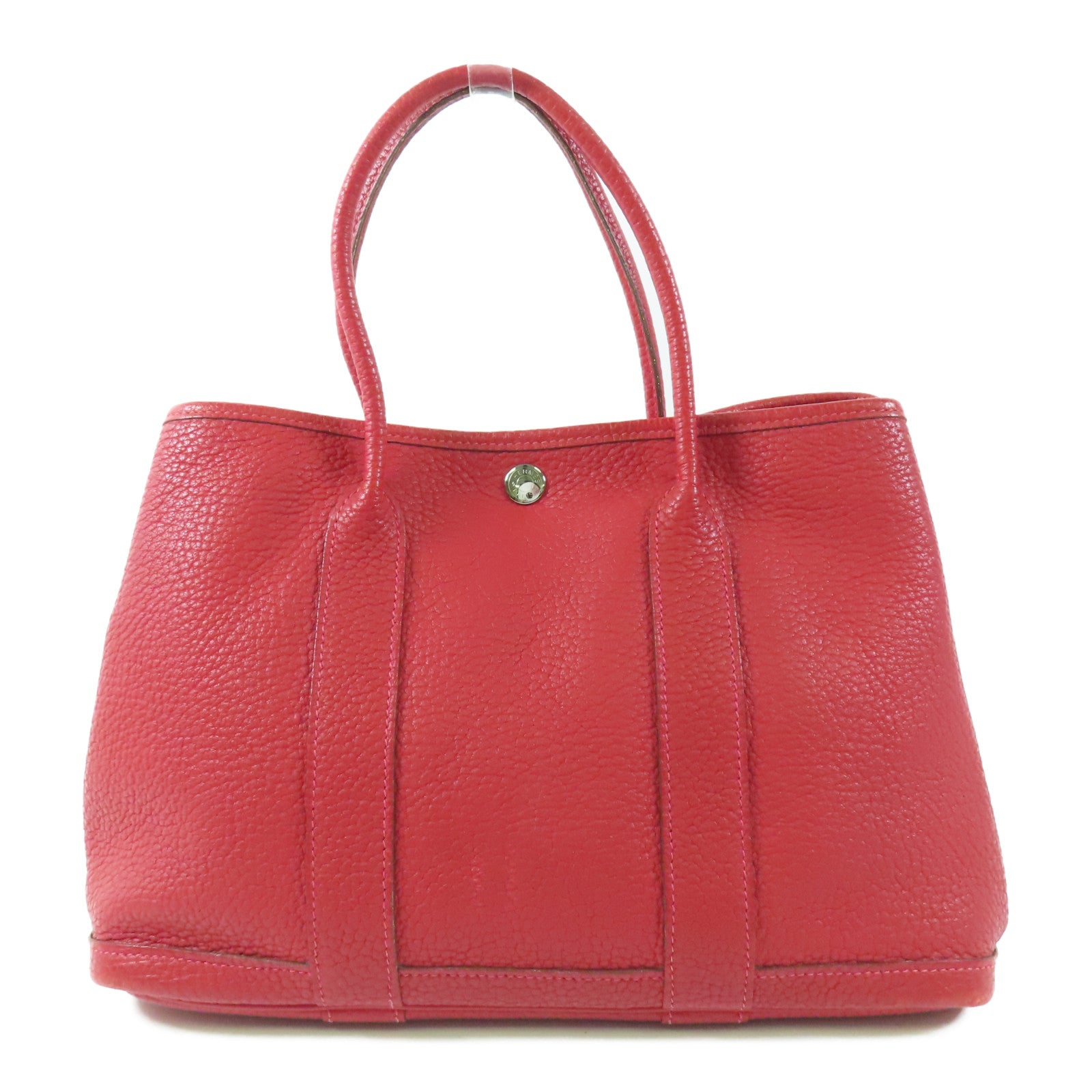 HERMES Negonda Garden Party TPM銀扣手挽袋Q5 Rouge Casaque