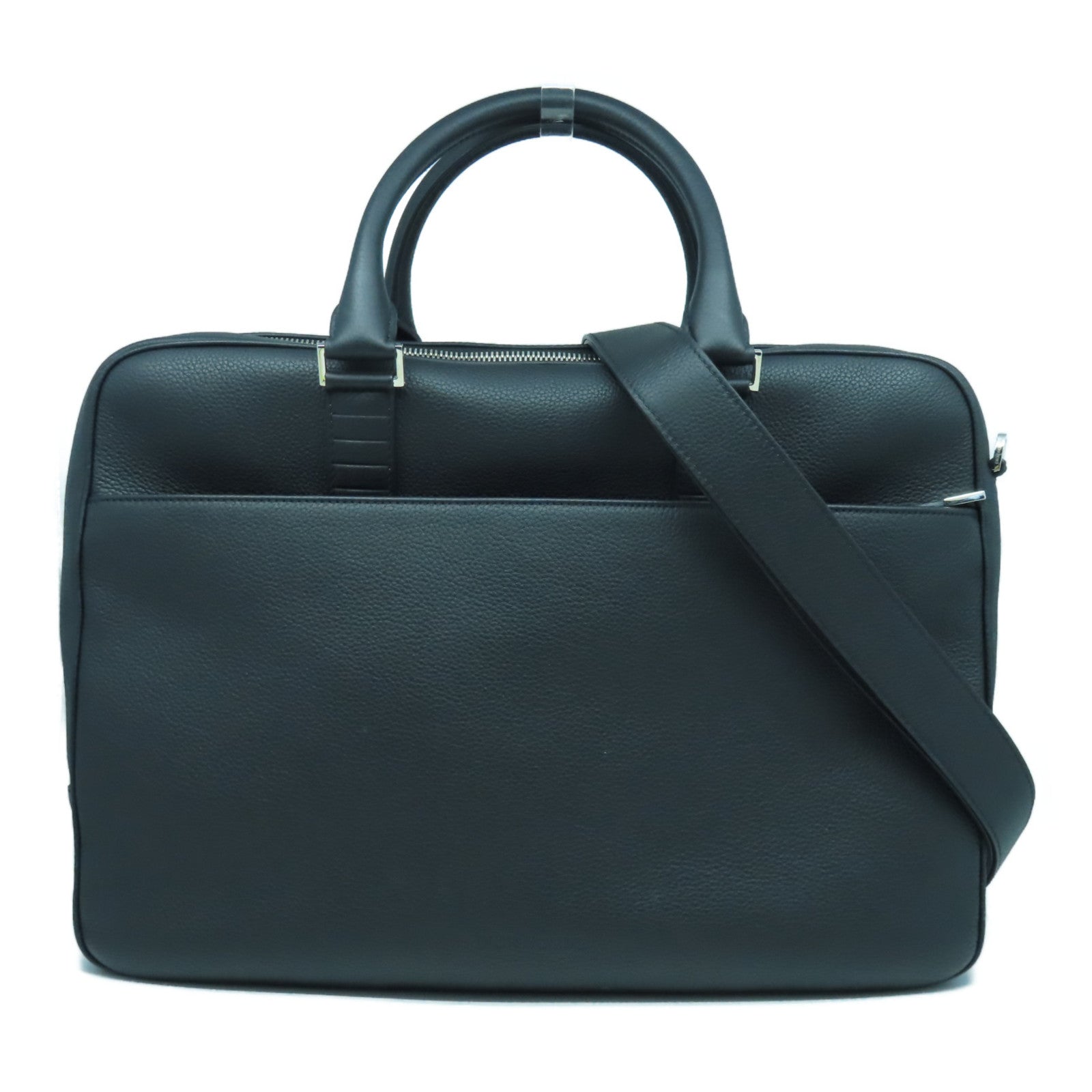 Dior 【清倉大減價】牛皮皮革Briefcase銀扣公事包黑色– Brand