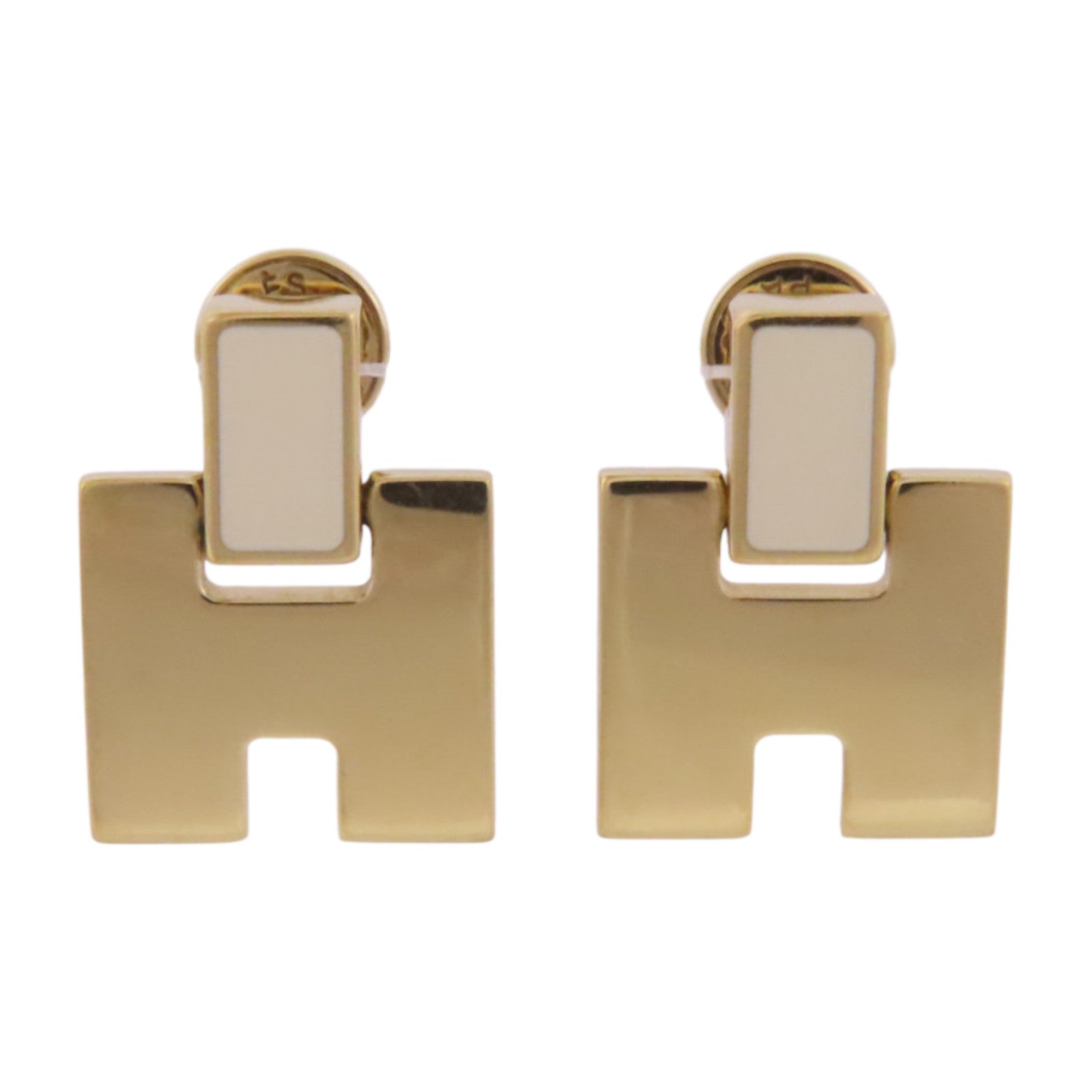 HERMES 金屬/琺瑯Eileen Earrings金扣耳環