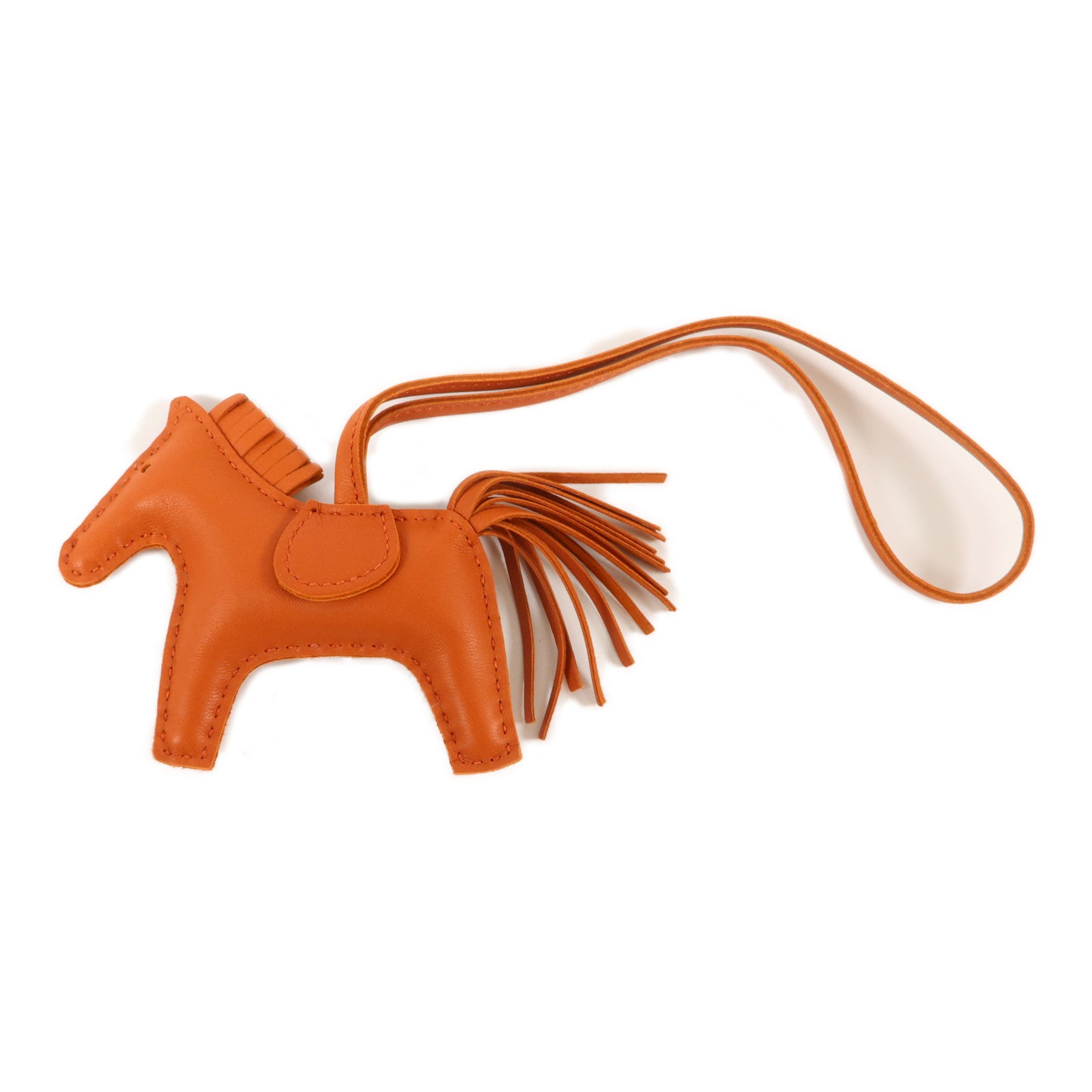 HERMES Milo皮革Rodeo PM掛飾Cuivre
