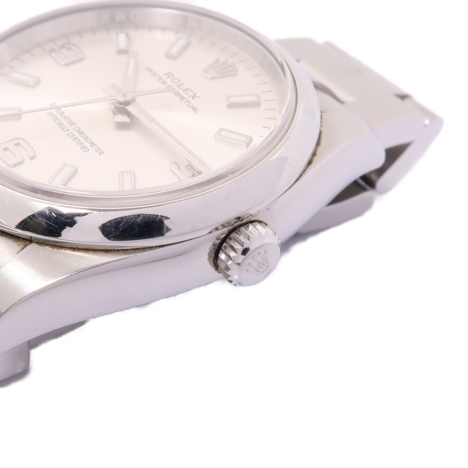 ROLEX Oyster Perpetual不鏽鋼手錶自動機芯銀色