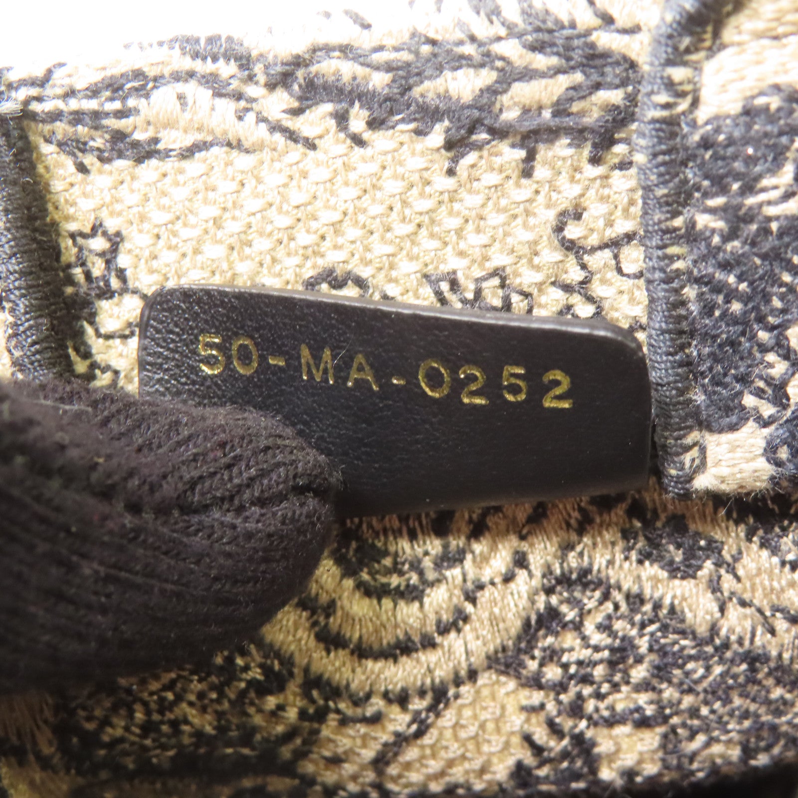 Dior 帆布Mini Vertical Dior Book Tote金扣手挽肩背兩用袋淺褐色/黑色