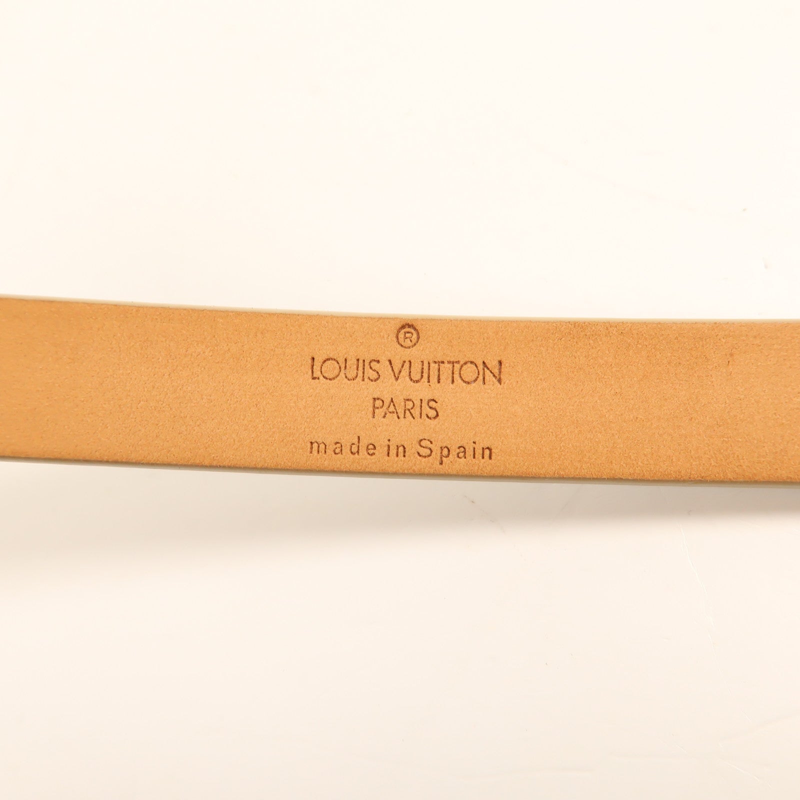 LOUIS VUITTON【激減優惠】 牛皮皮革Belt金扣皮帶灰色