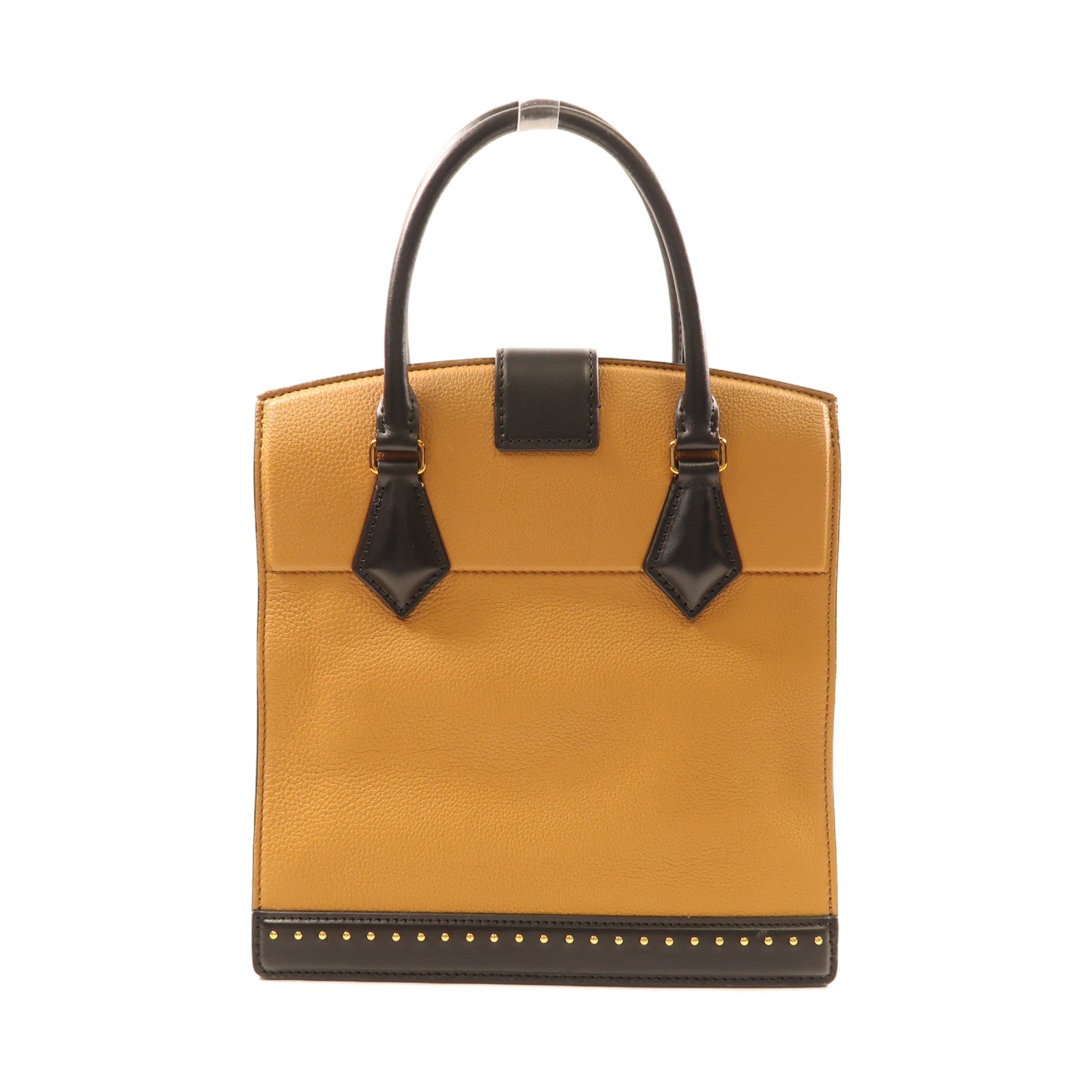 LOUIS VUITTON 牛皮皮革Studs Bicolor金扣手挽肩背兩用袋