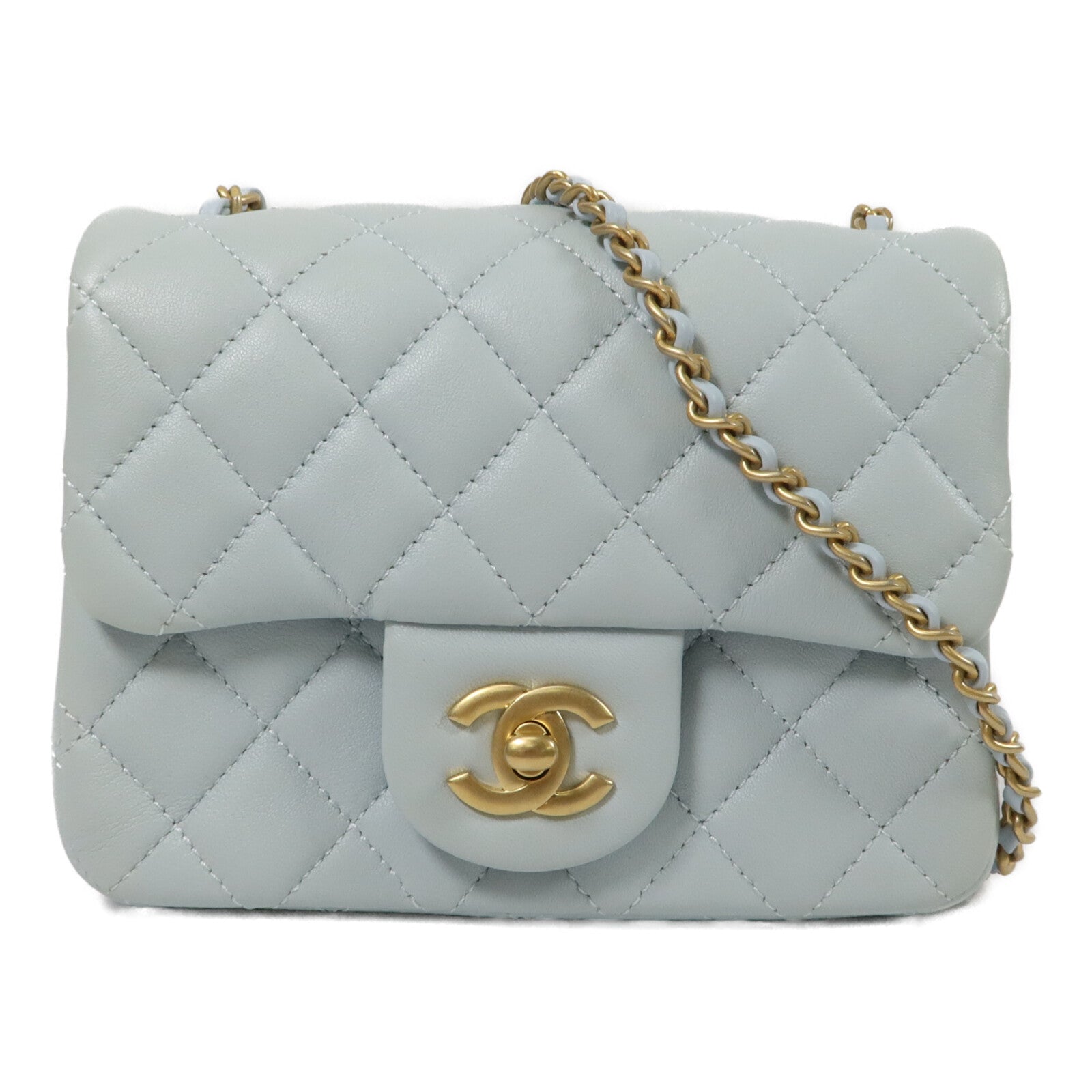 CHANEL 羊皮皮革Classic 17 Gold Ball鏈帶肩背袋