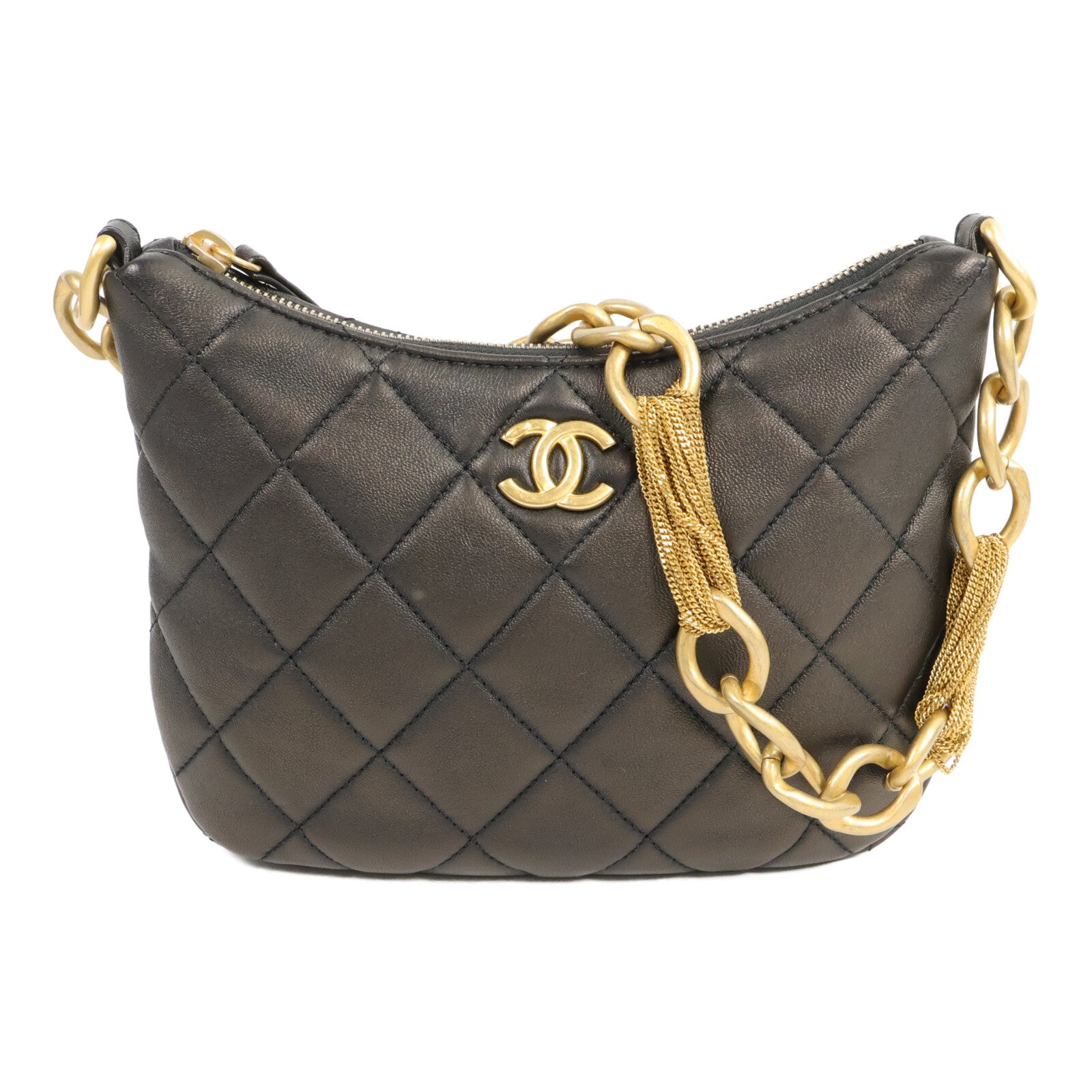CHANEL 羊皮皮革Hobo Handbag肩背袋