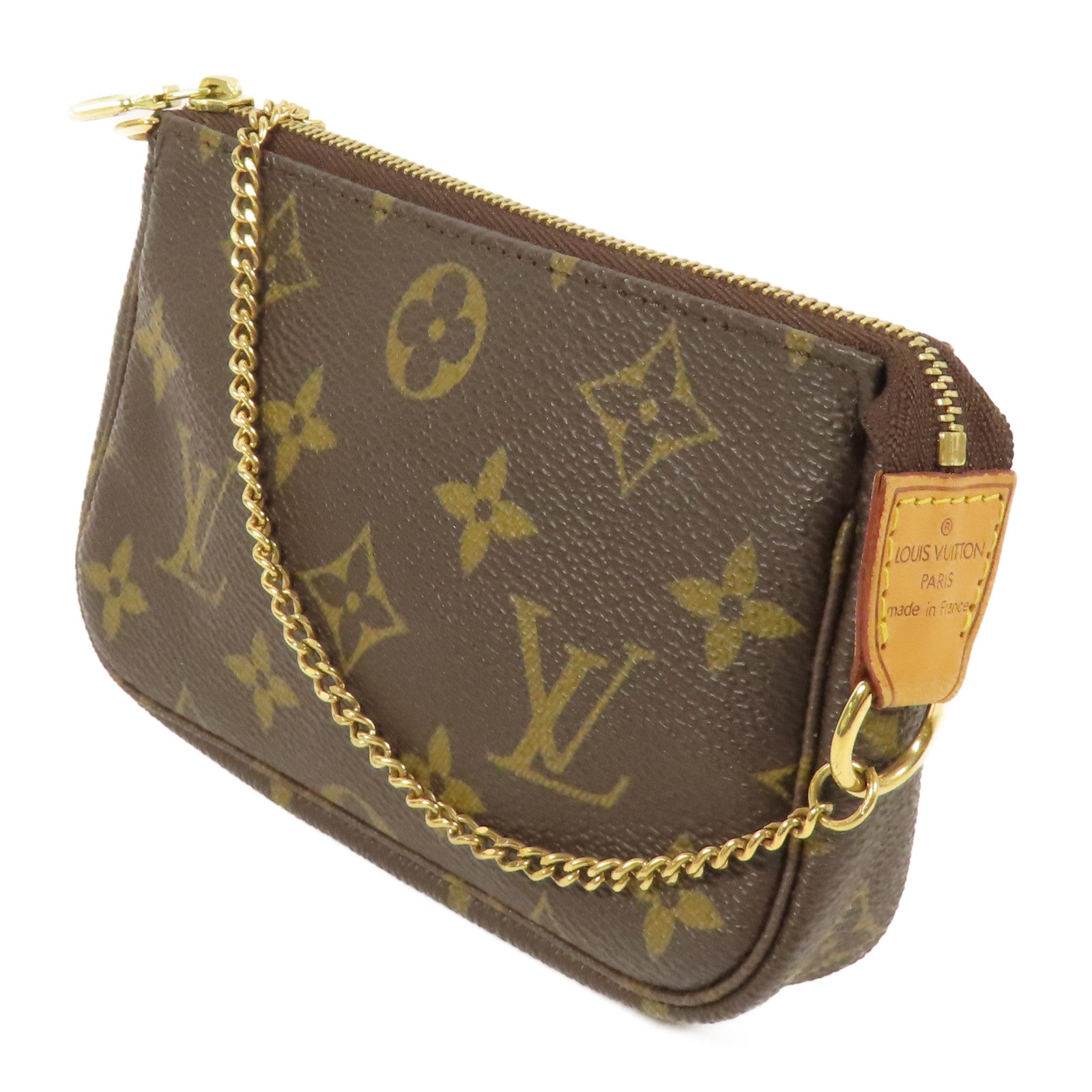 LOUIS VUITTON Monogram Mini Pochette Accessoires金扣手挽袋