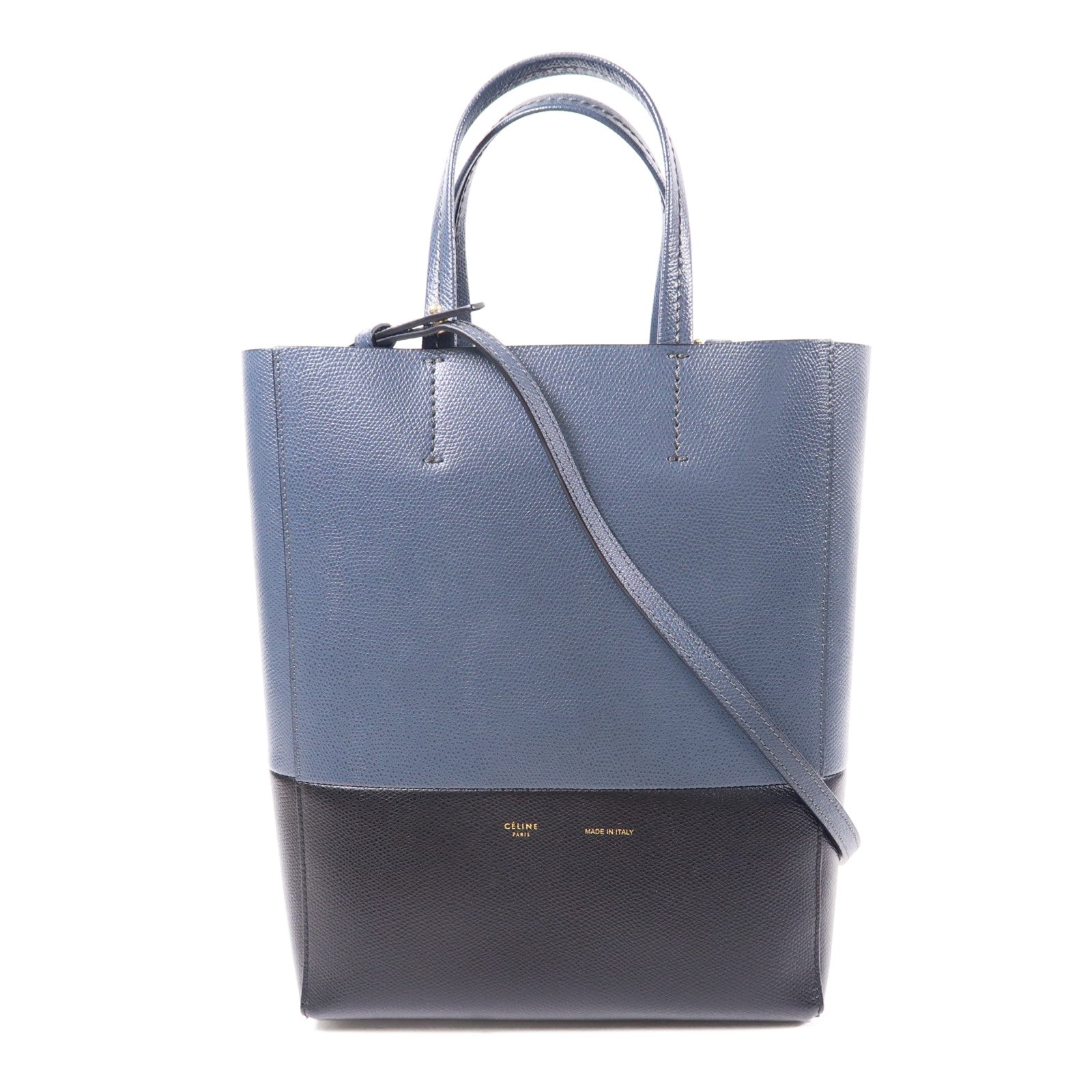 CELINE 牛皮皮革Cabas Vertical金扣手挽肩背兩用袋