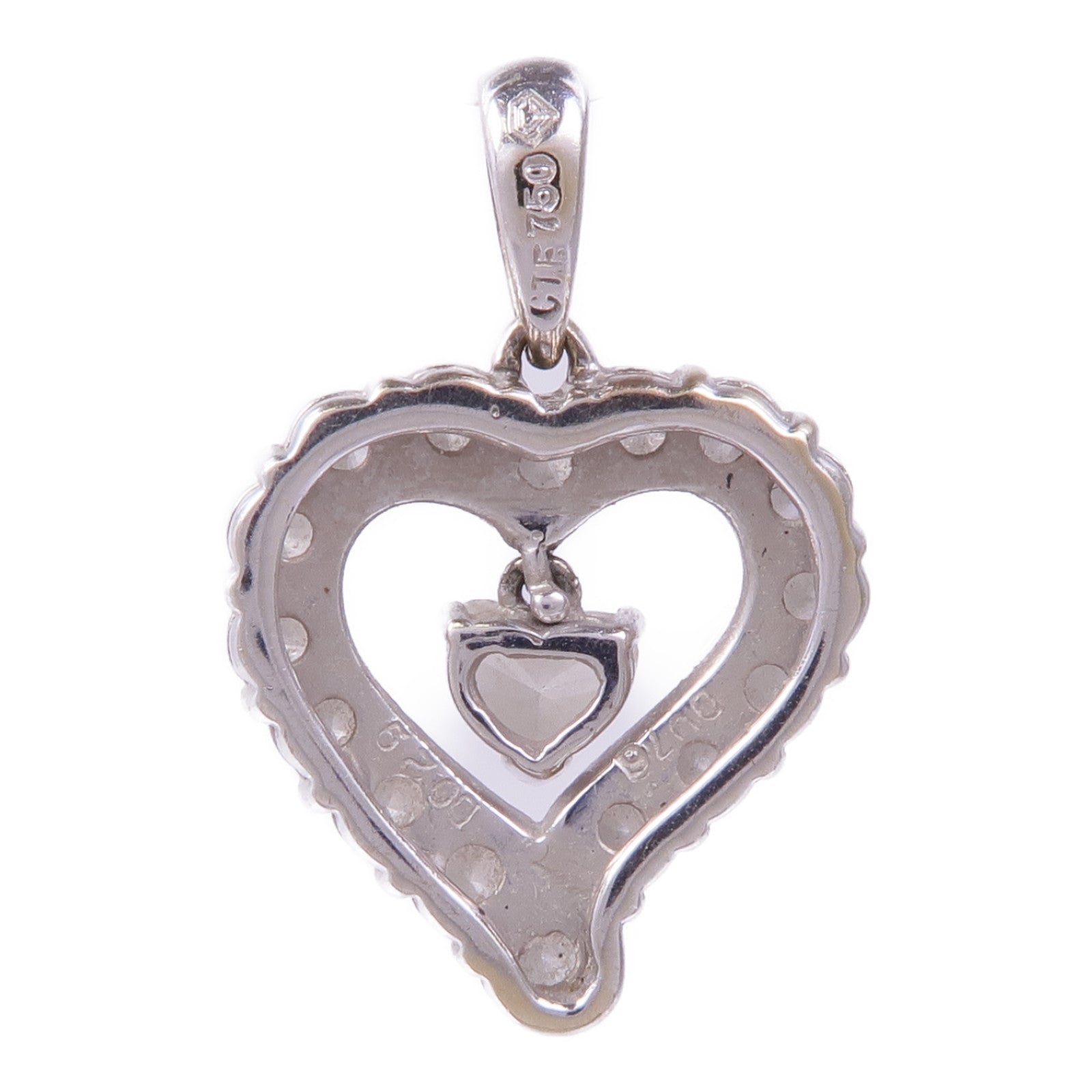 JEWELRY 18K白金Diamond Pendant Top鑽石吊墜