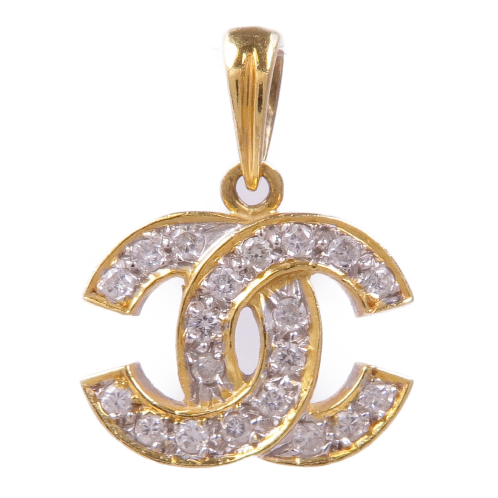 JEWELRY 18K黃金/白金Diamond Pendant Top鑽石吊墜