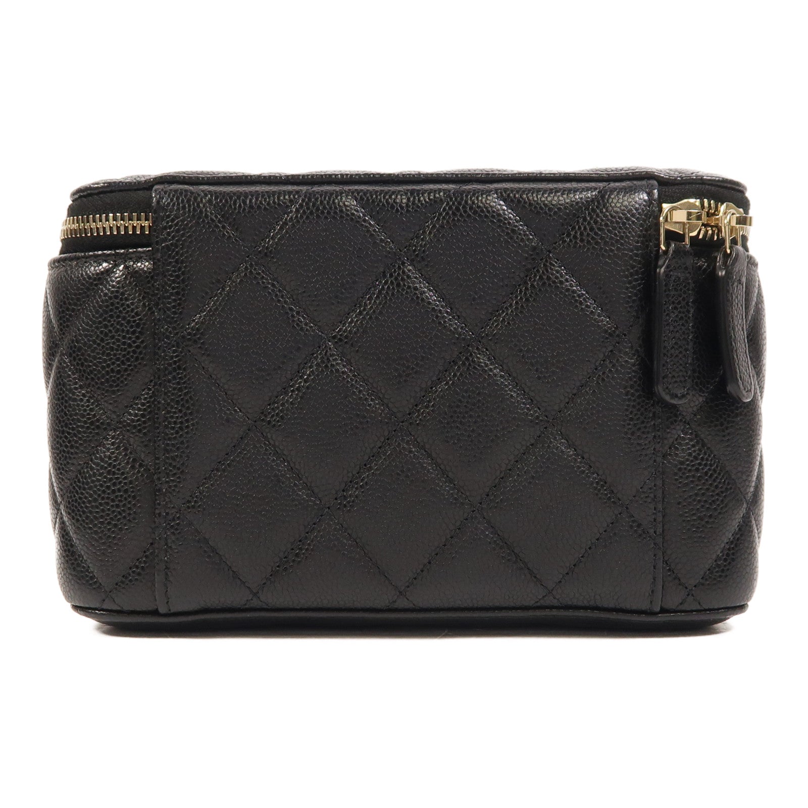 CHANEL 牛皮皮革Vanity Case金扣鏈帶肩背袋