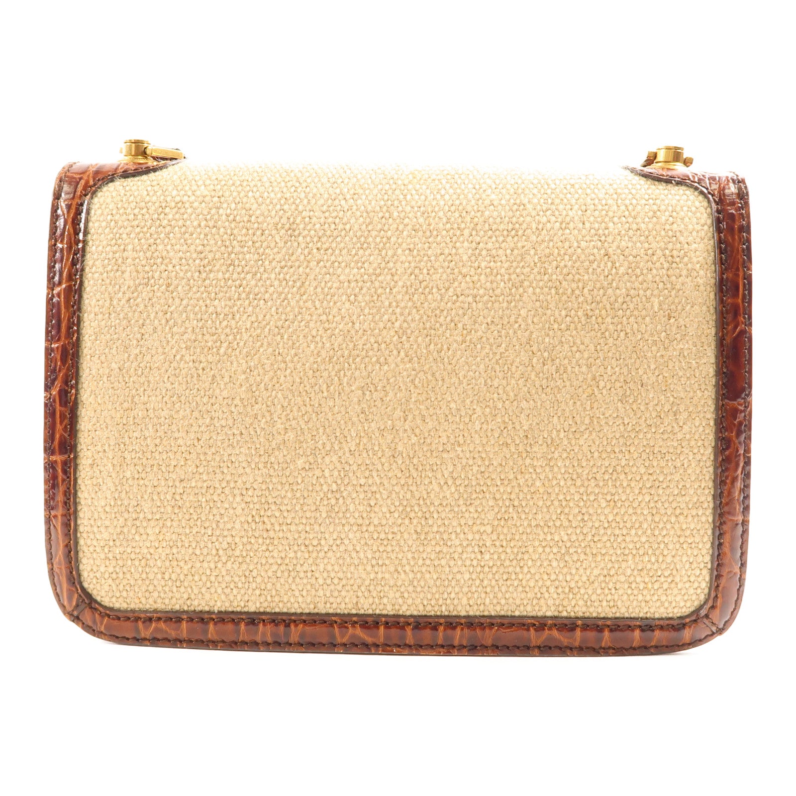 SAINT LAURENT 帆布Lecarre金扣肩背袋