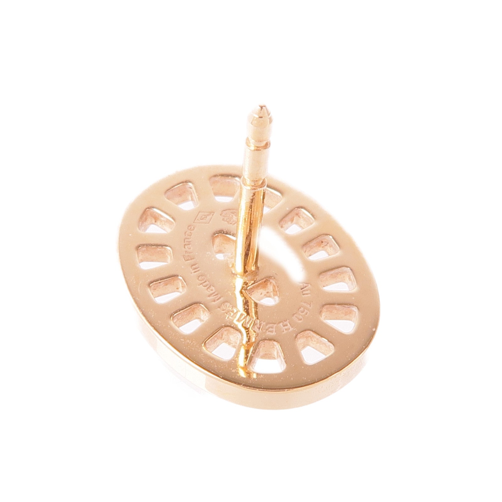 HERMES 18K玫瑰金Chain D'ance Earrings鑽石耳環