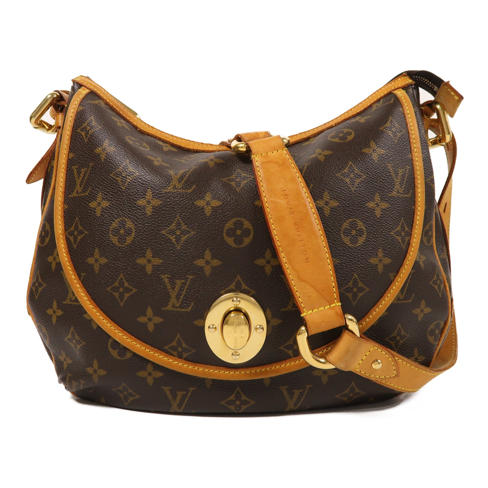 LOUIS VUITTON LV GHW Tulum GM Shoulder Bag M40075 Monogram Brown