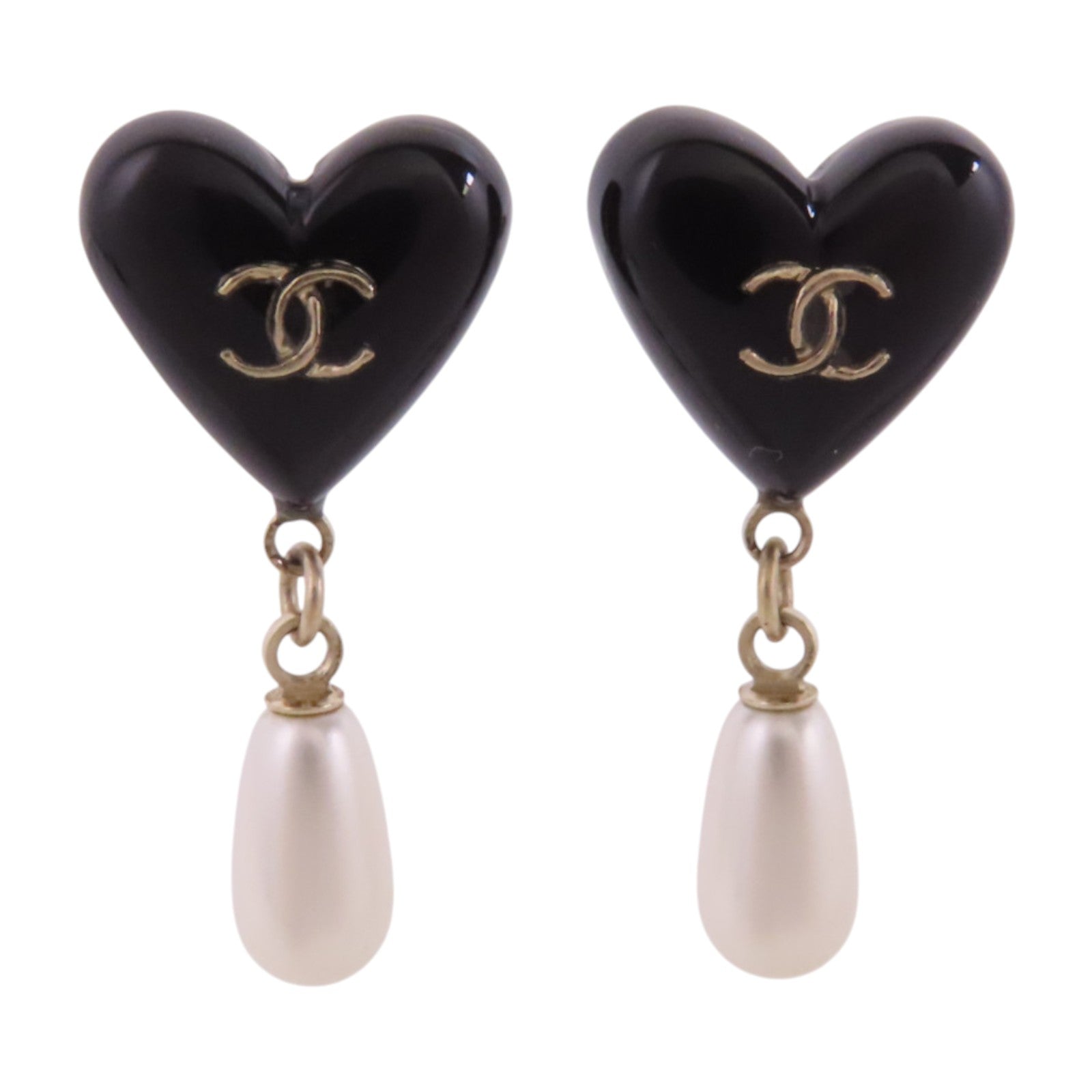 CHANEL 金屬/仿珍珠Earrings銀扣耳環
